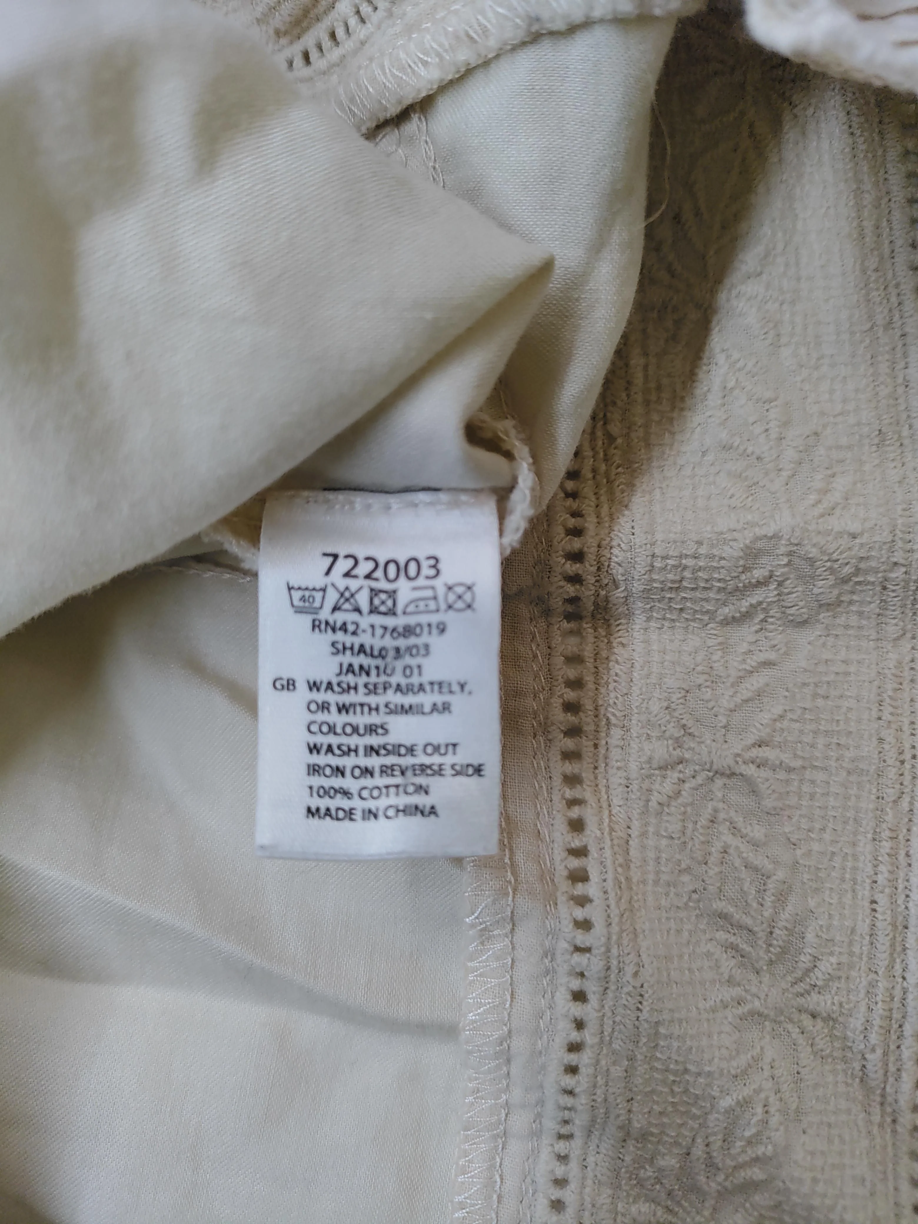 Monsoon Women's Top UK 14 Cream 100% Cotton Sleeveless Square Neck Basic - Image 6