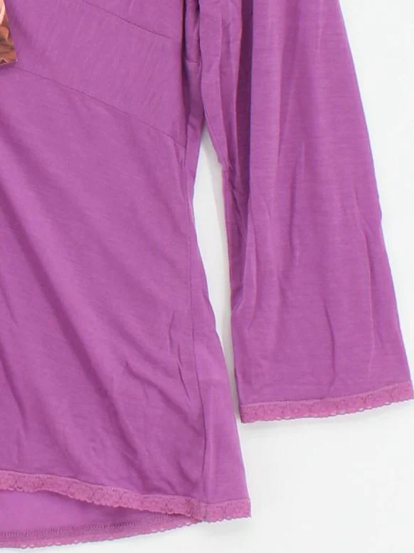 Monsoon Women's Top UK 14 Purple 100% Lyocell Modal Basic New with tags - Image 4