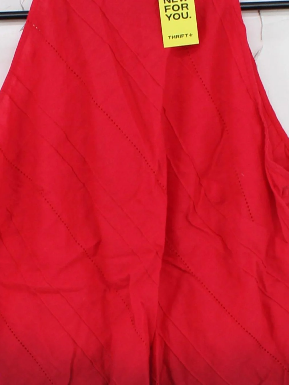 Monsoon Women's Top UK 14 Red Linen with Cotton Sleeveless High Neck Basic - Image 3