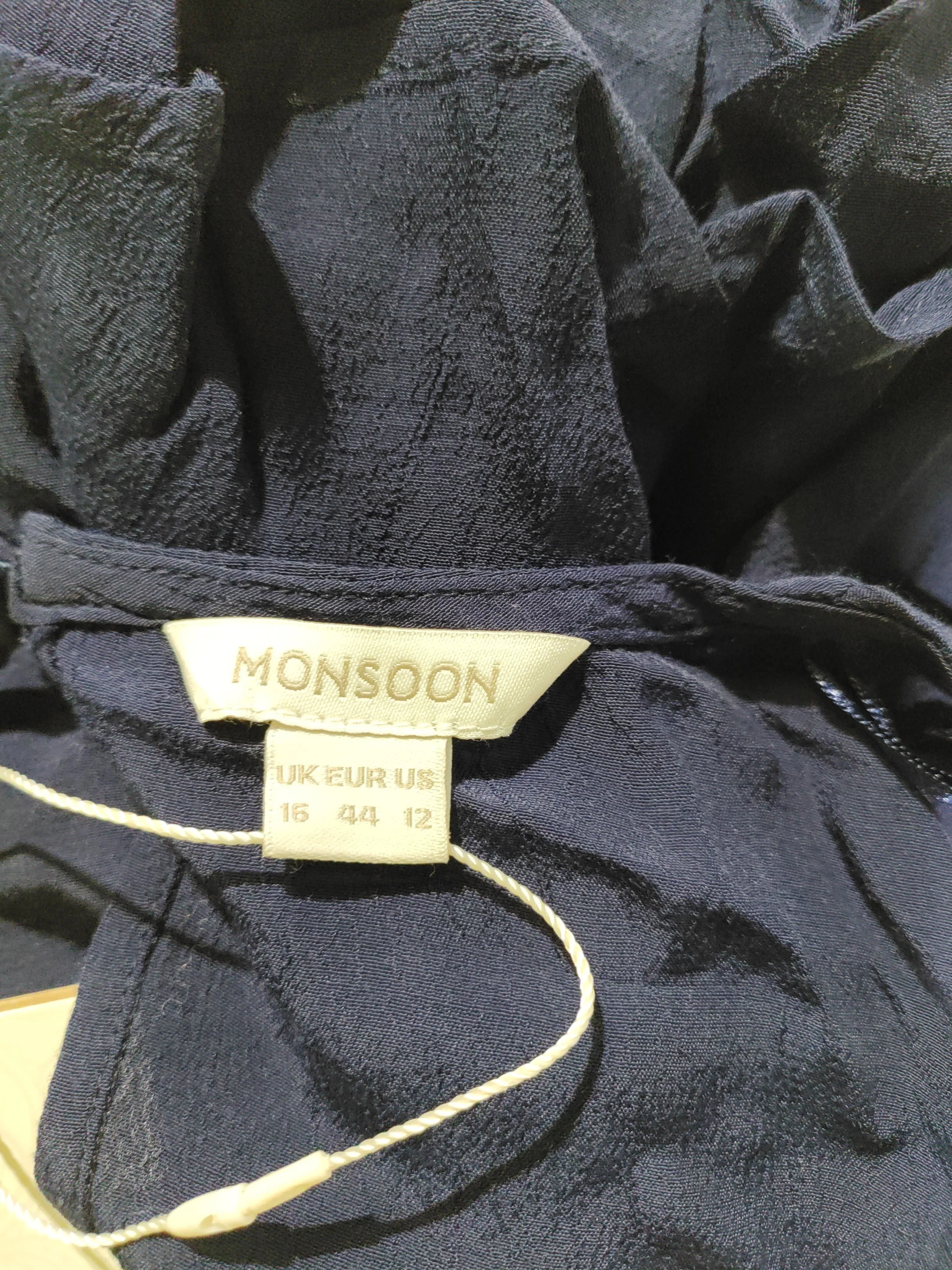 Monsoon Women's Top UK 16 Blue 100% Viscose Basic New with tags - Image 5