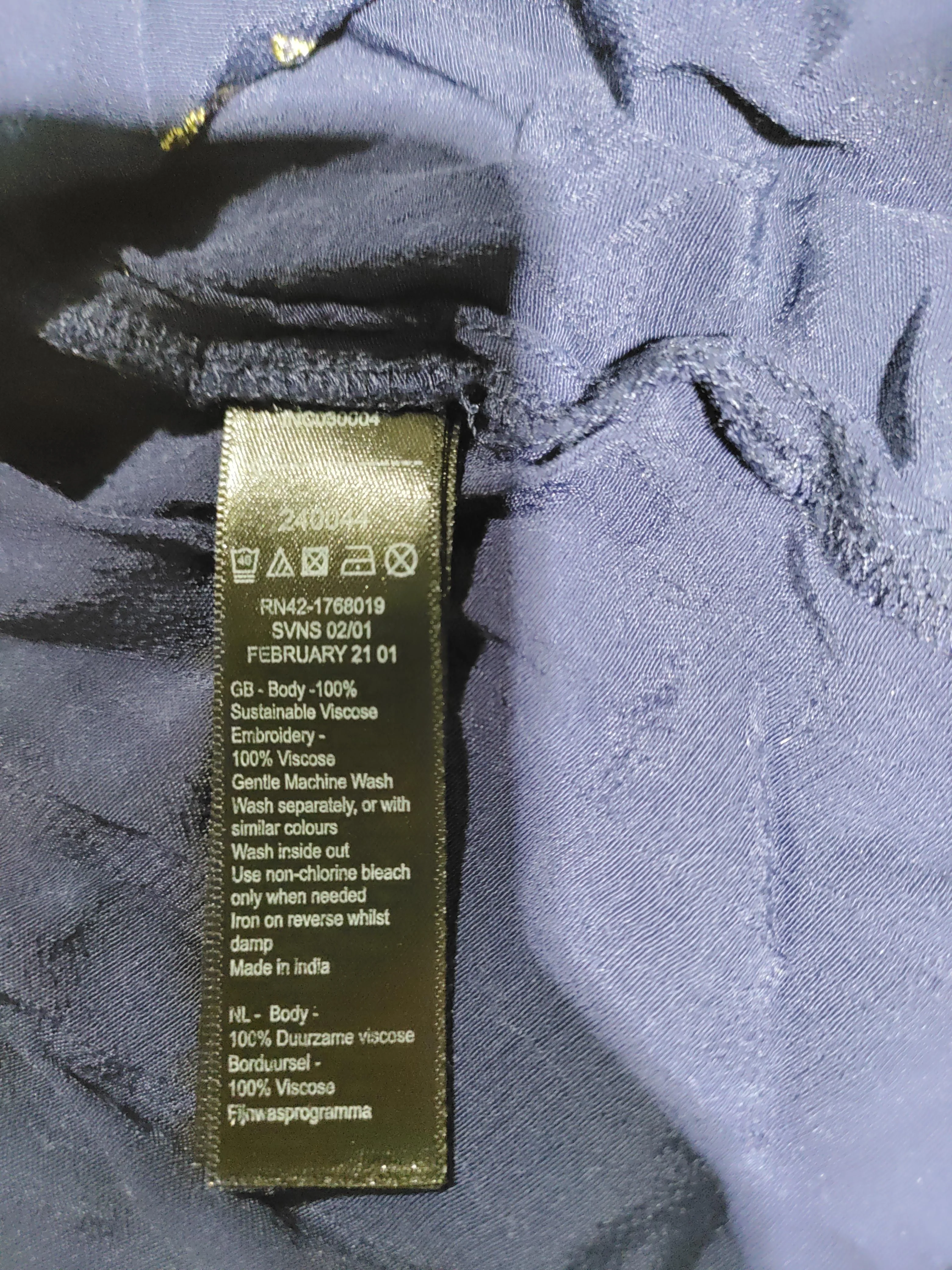 Monsoon Women's Top UK 16 Blue 100% Viscose Basic New with tags - Image 6