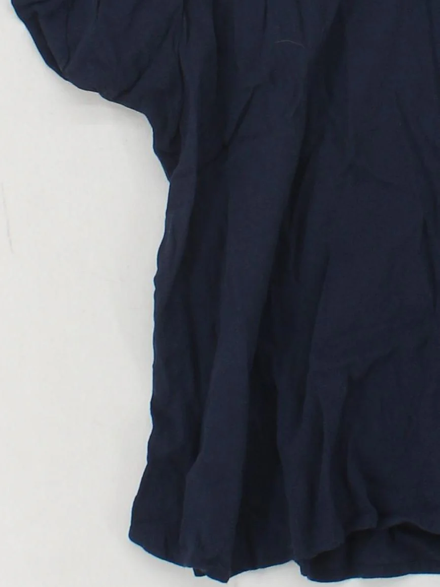 Monsoon Women's Top UK 16 Blue 100% Viscose Short Sleeve V-Neck Basic - Image 4
