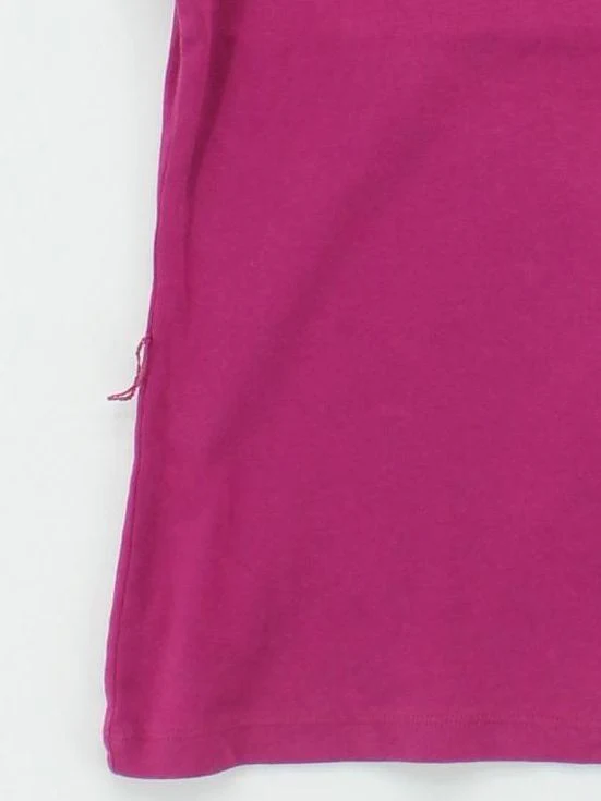 Monsoon Women's Top UK 16 Pink Cotton with Silk Short Sleeve Round Neck Basic - Image 4