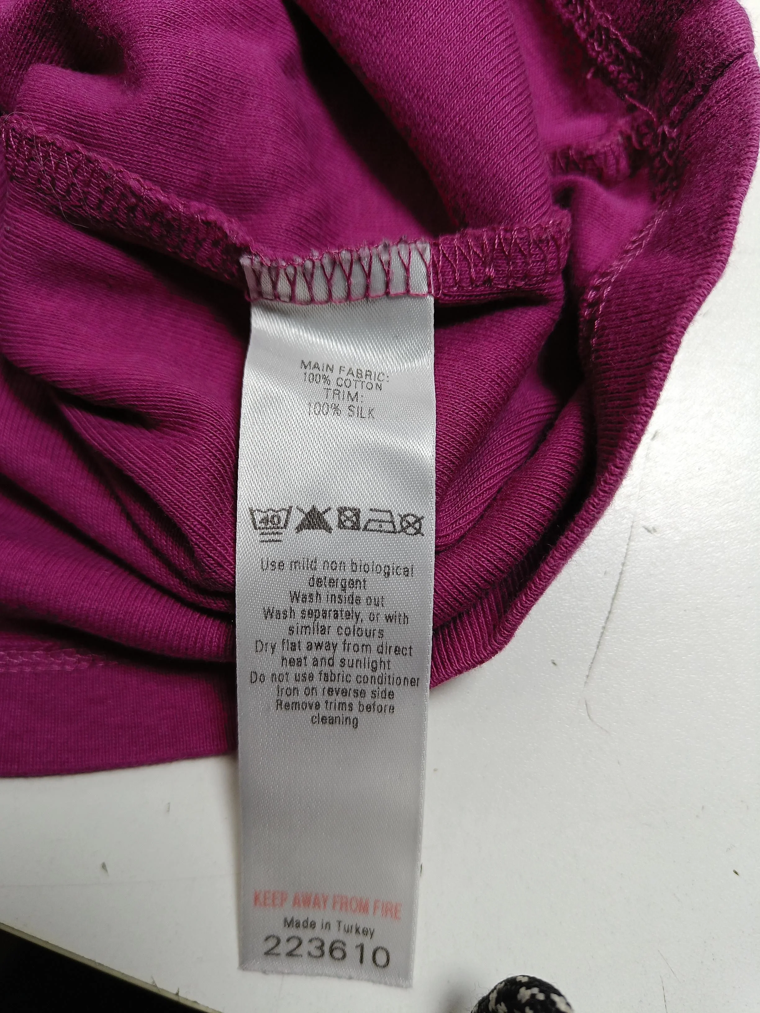 Monsoon Women's Top UK 16 Pink Cotton with Silk Short Sleeve Round Neck Basic - Image 6
