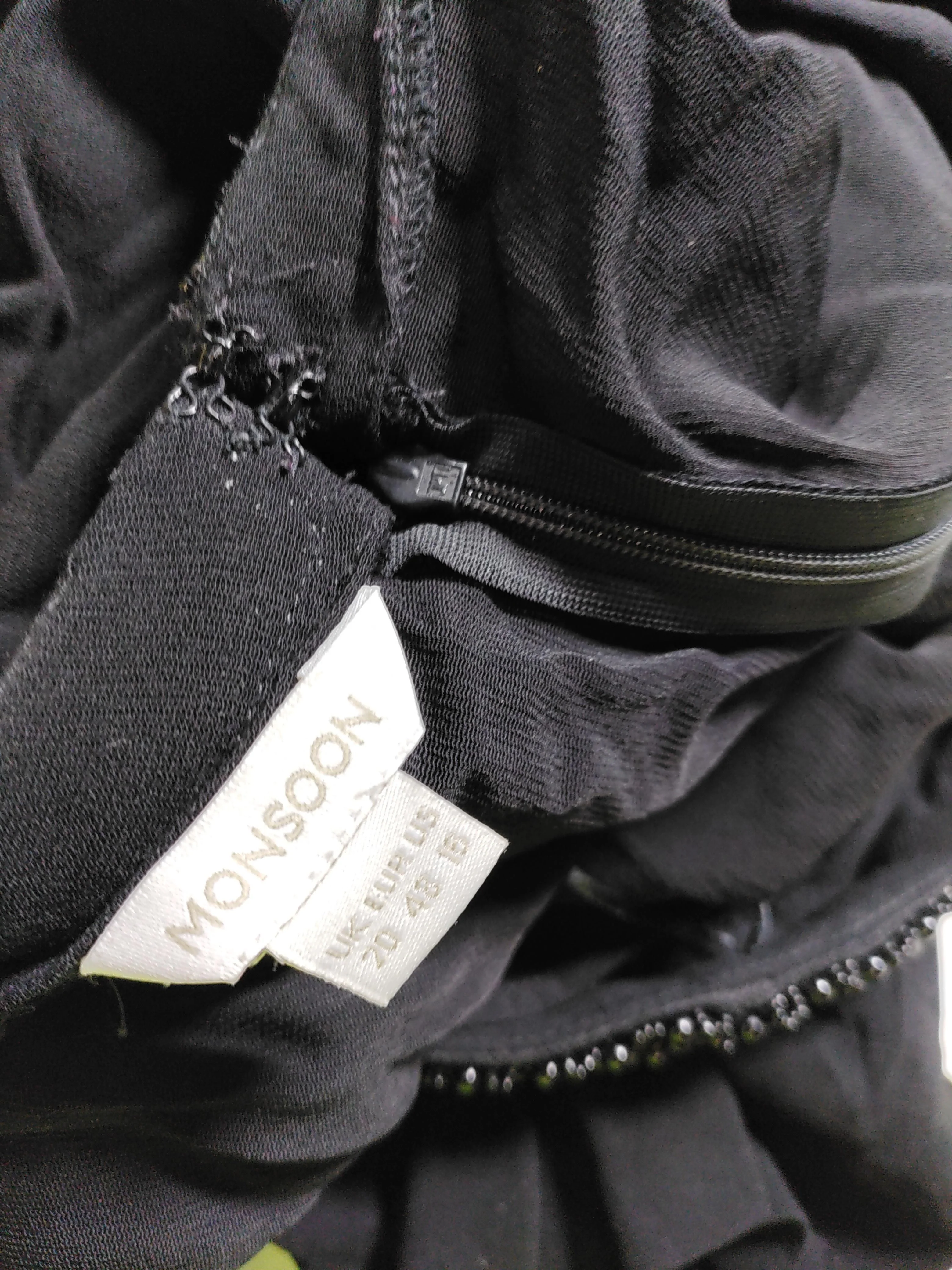 Monsoon Women's Top UK 20 Black Viscose with Acetate Sleeveless Round Neck Basic - Image 5
