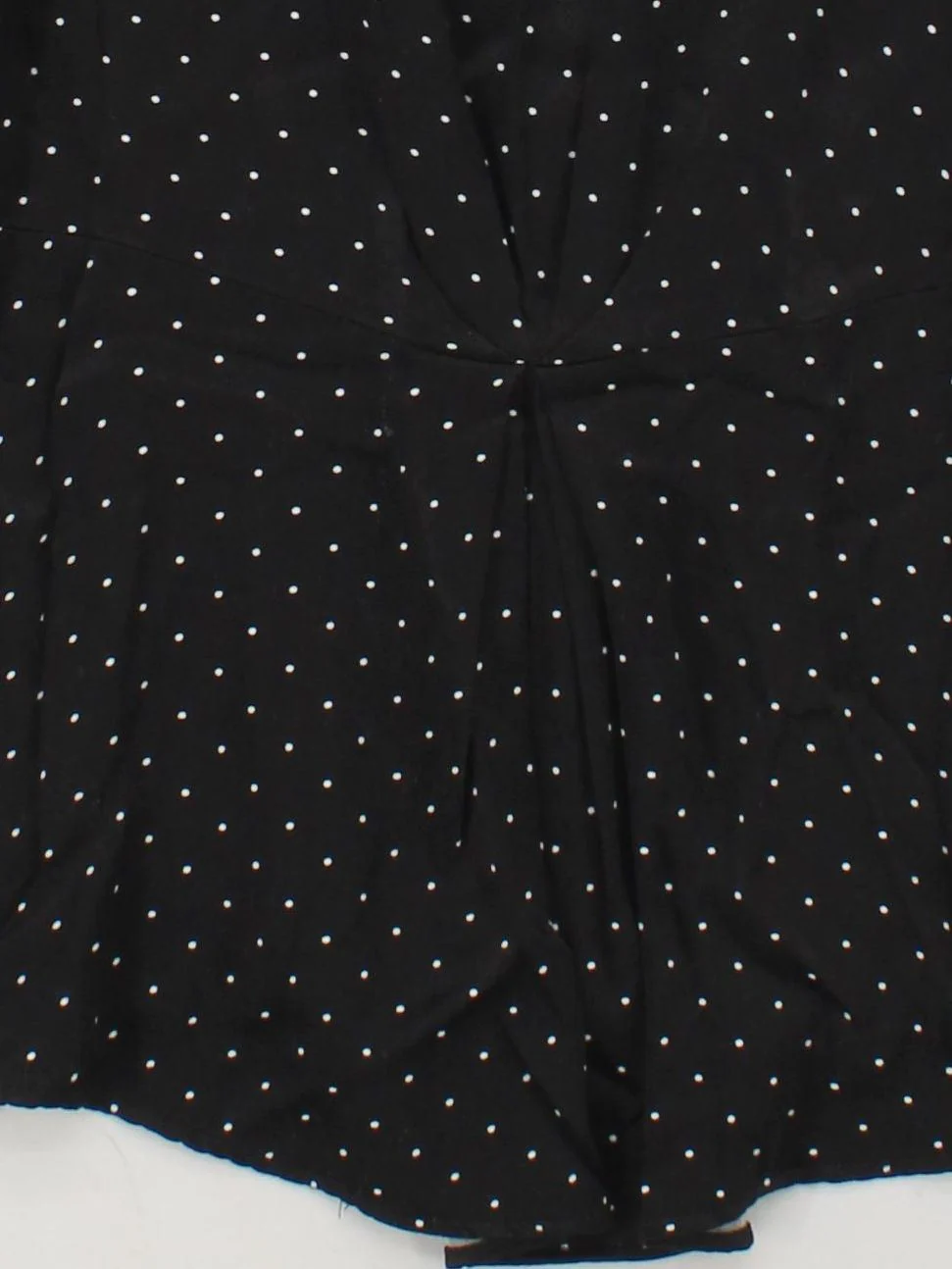Monsoon Women's Top XL Black Polkadot 100% Viscose Short Sleeve V-Neck Basic - Image 4