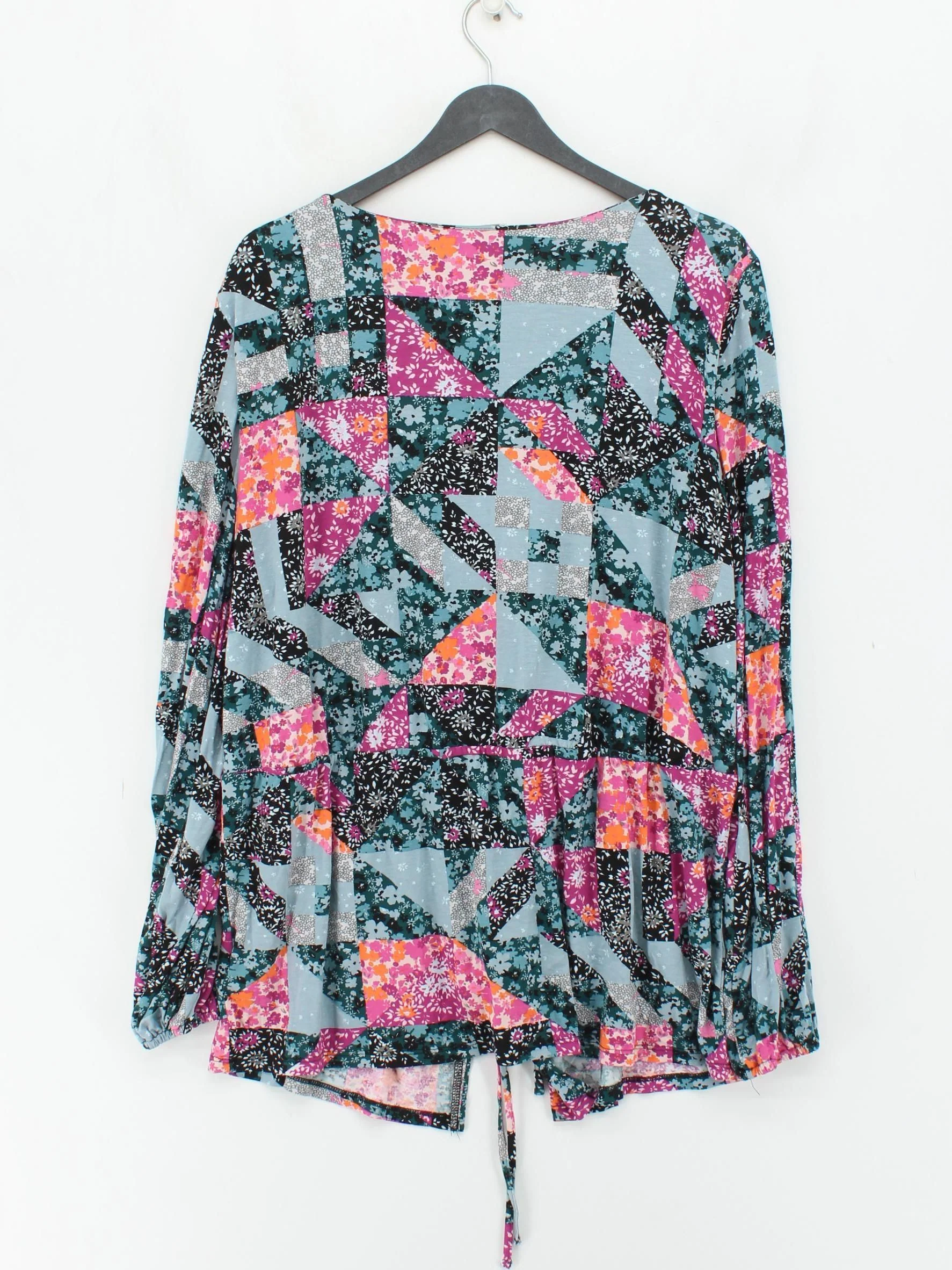 Monsoon Women's Top XL Multi Viscose with Elastane Long Sleeve V-Neck Basic - Image 2