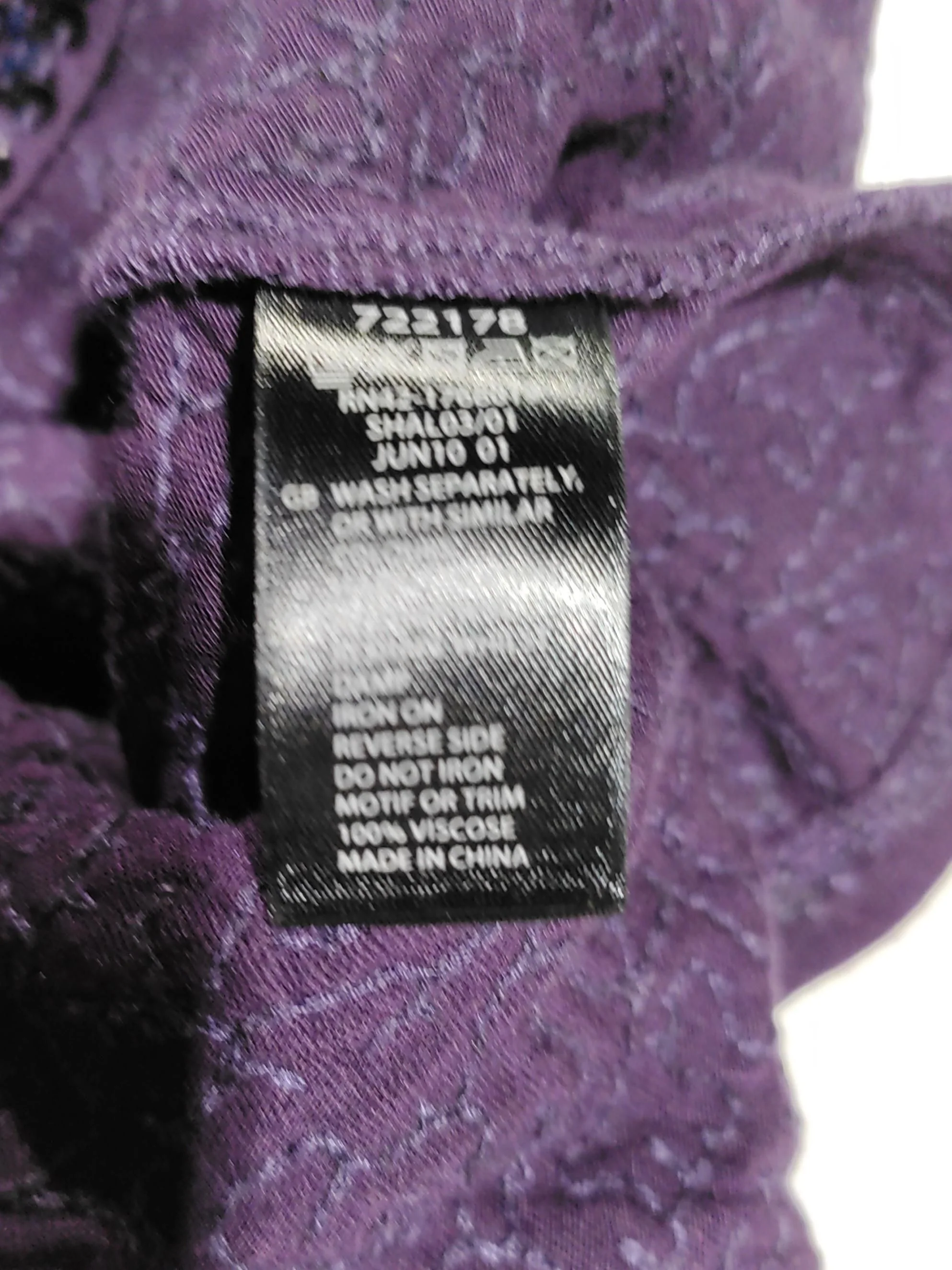 Monsoon Women's Top XL Purple 100% Viscose Sleeveless V-Neck Basic - Image 6