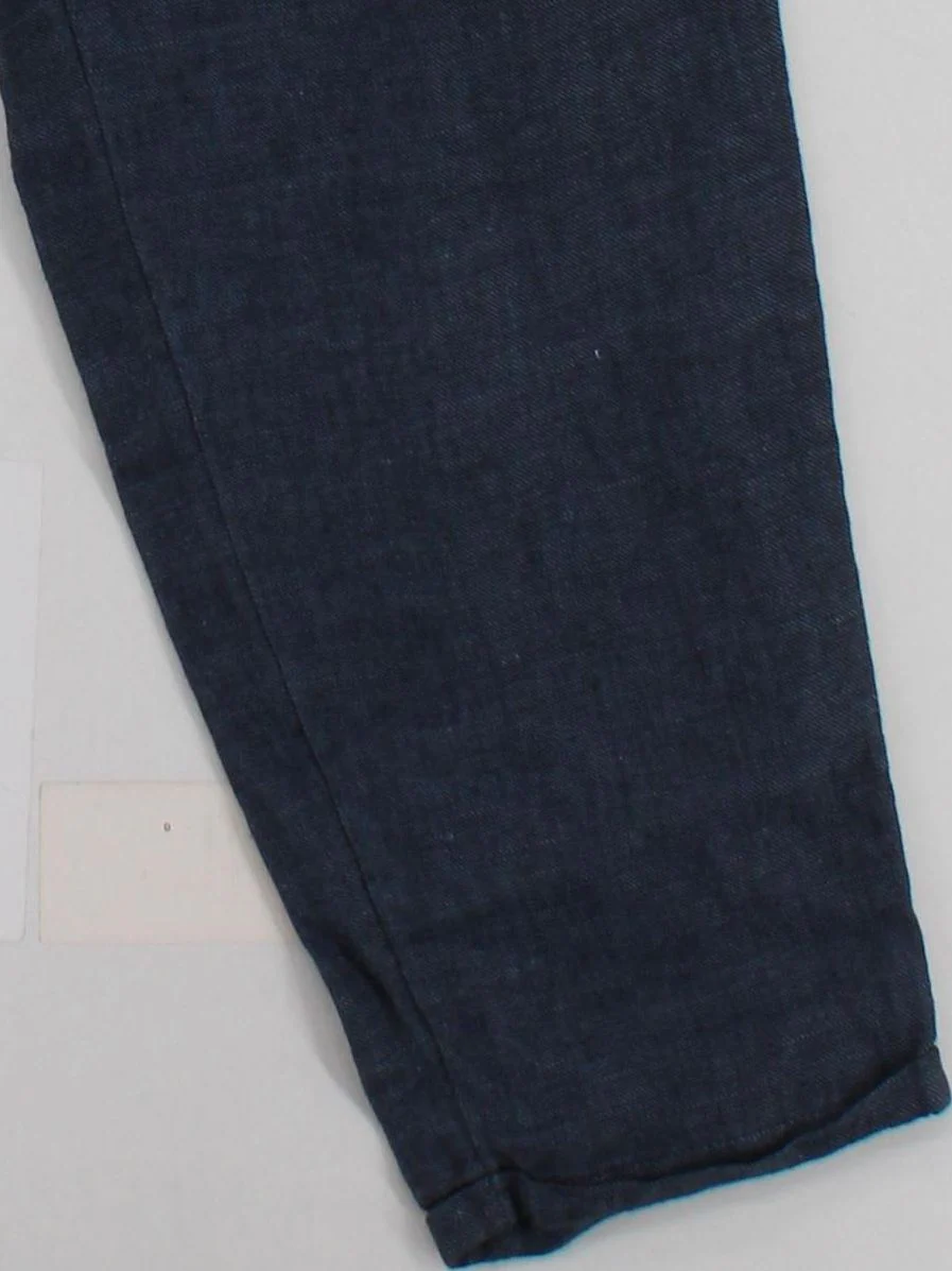 Monsoon Women's Trousers L Blue 100% Linen Tapered Chino - Image 4