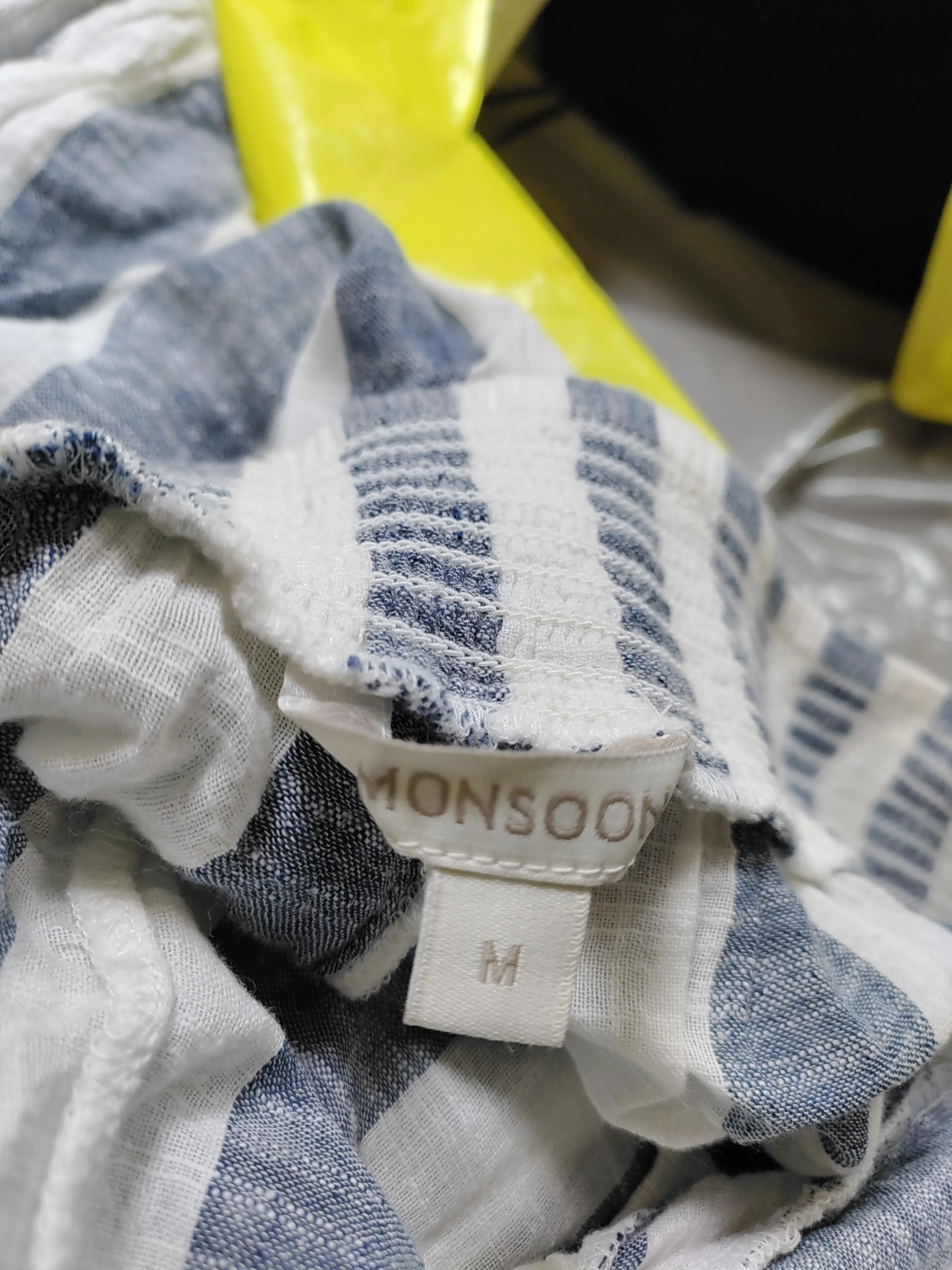 Monsoon Women's Trousers M Multi Striped 100% Cotton Tapered Sweatpants - Image 5