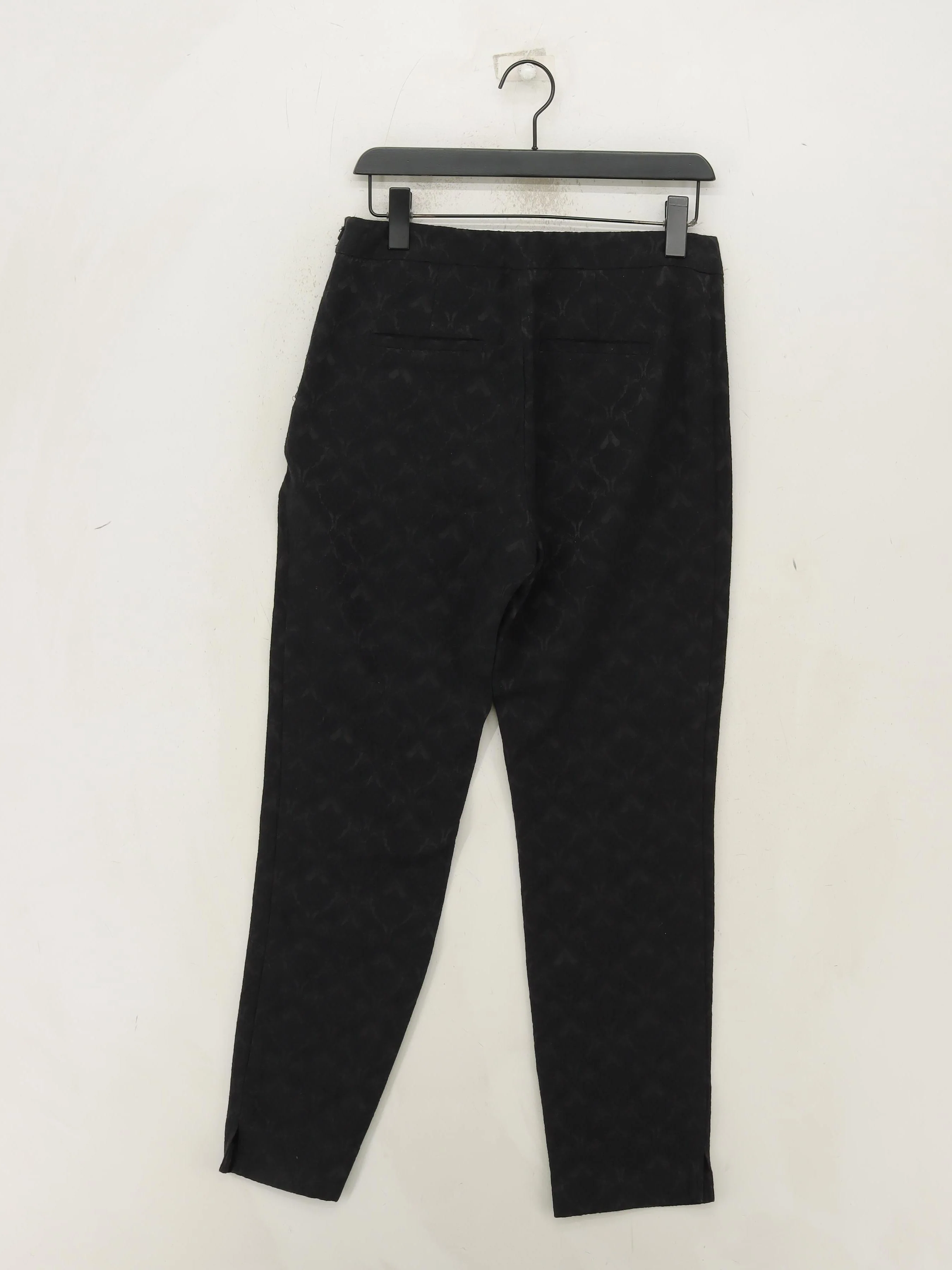 Monsoon Women's Trousers UK 12 Black Cotton with Polyester, Elastane Chino - Image 2