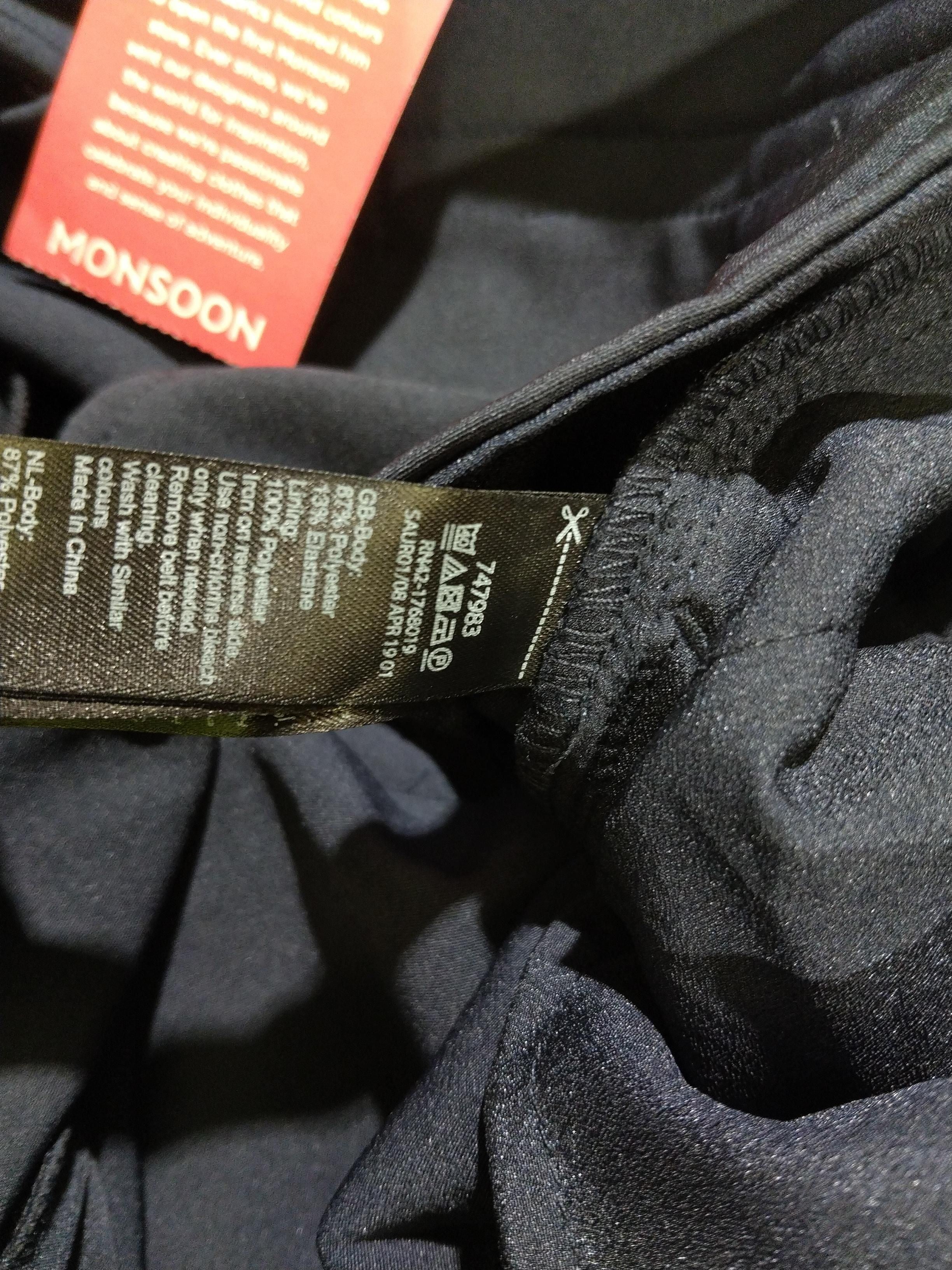 Monsoon Women's Trousers UK 20 Blue Polyester with Elastane Capri New with tags - Image 6