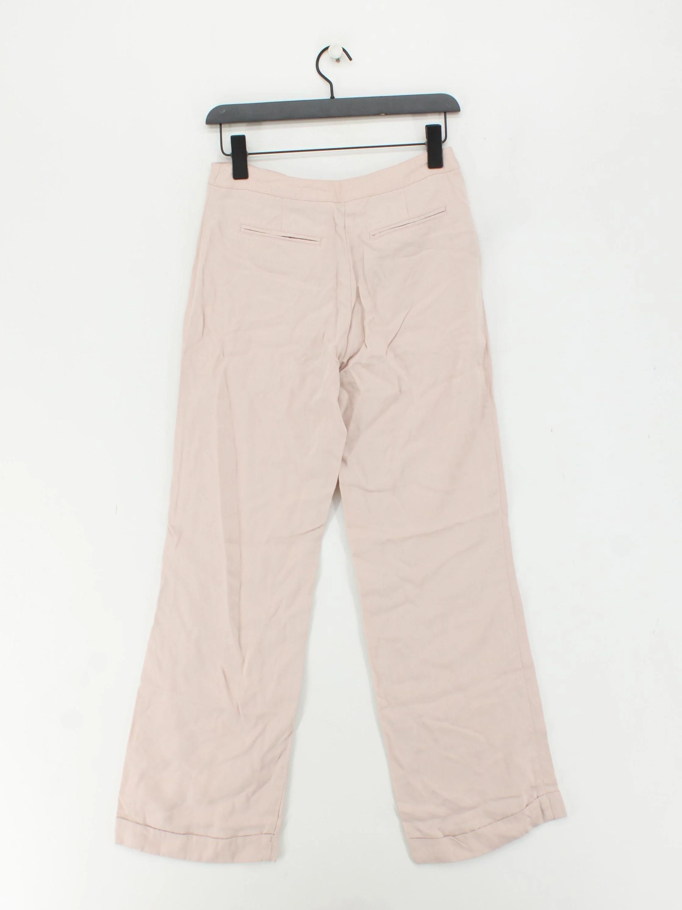 Monsoon Women's Trousers UK 8 Cream 100% Lyocell Modal Wide-Leg Chino - Image 2