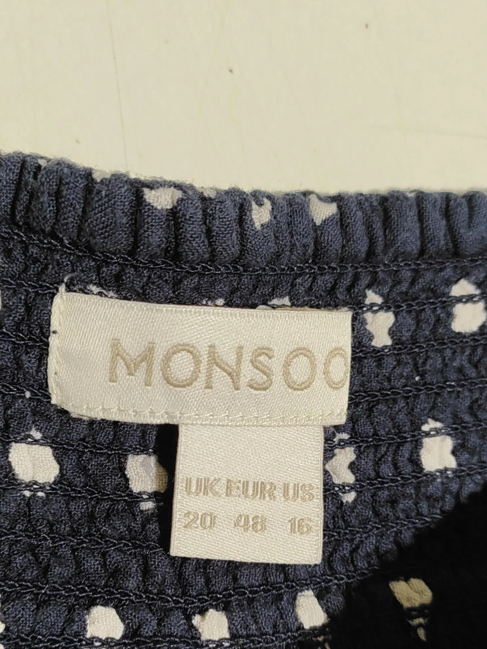 Monsoon Women's Trousers XL Blue Polkadot 100% Viscose Wide-Leg Cropped - Image 5
