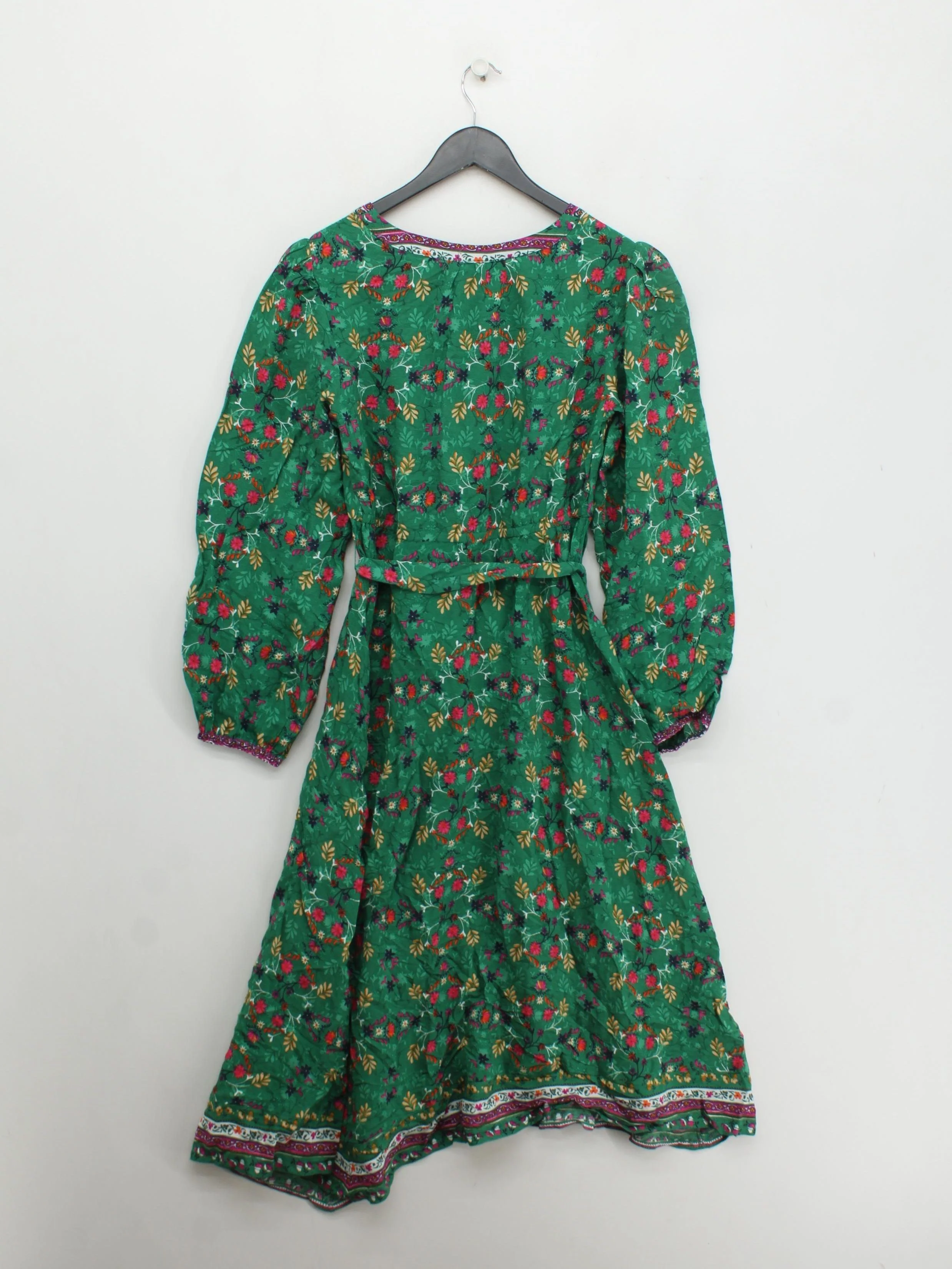 Monsoon Wrap Midi Dress UK10 in Green - Image 2