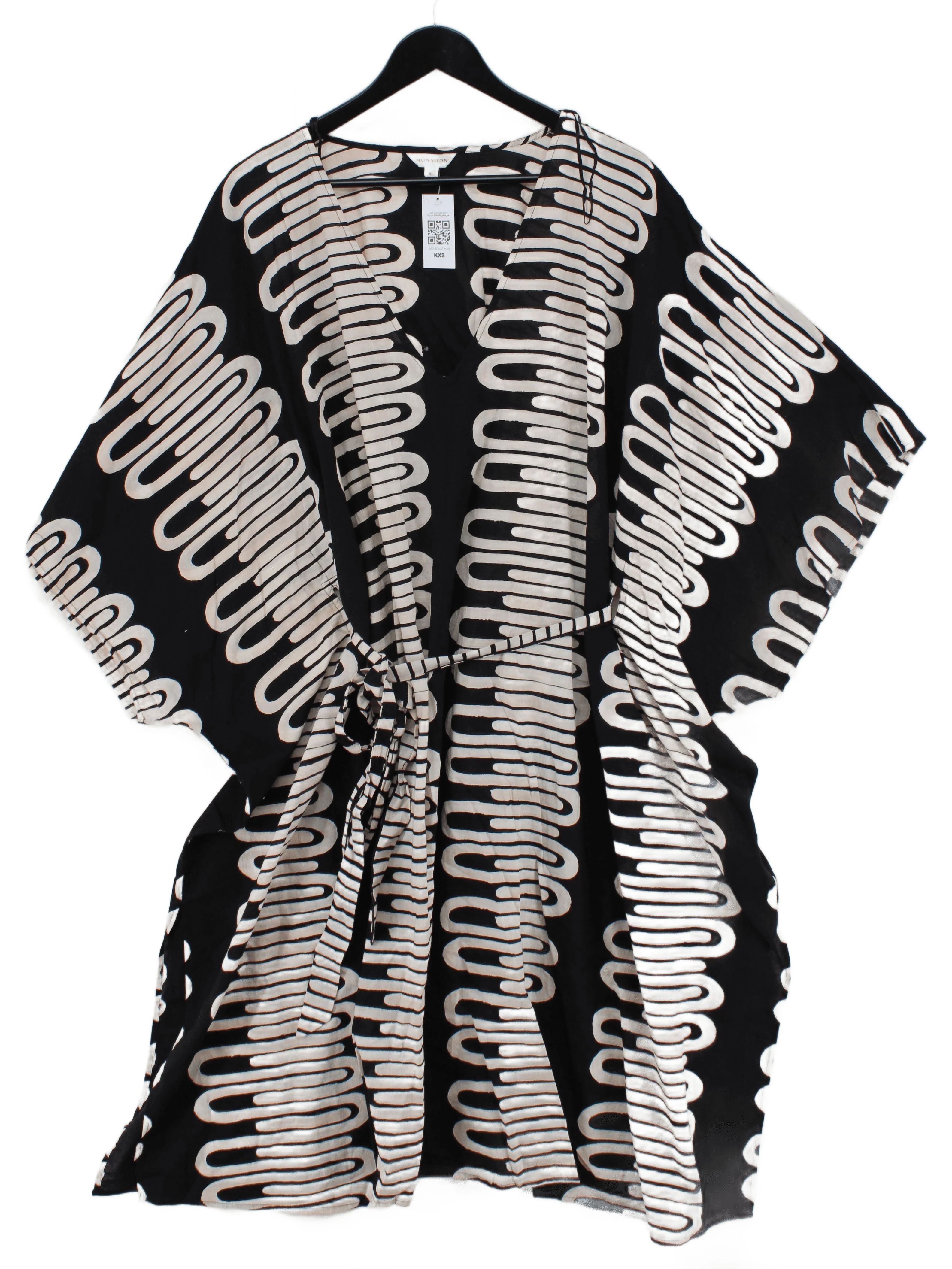 Monsoon Wrap Midi Dress XL in Black