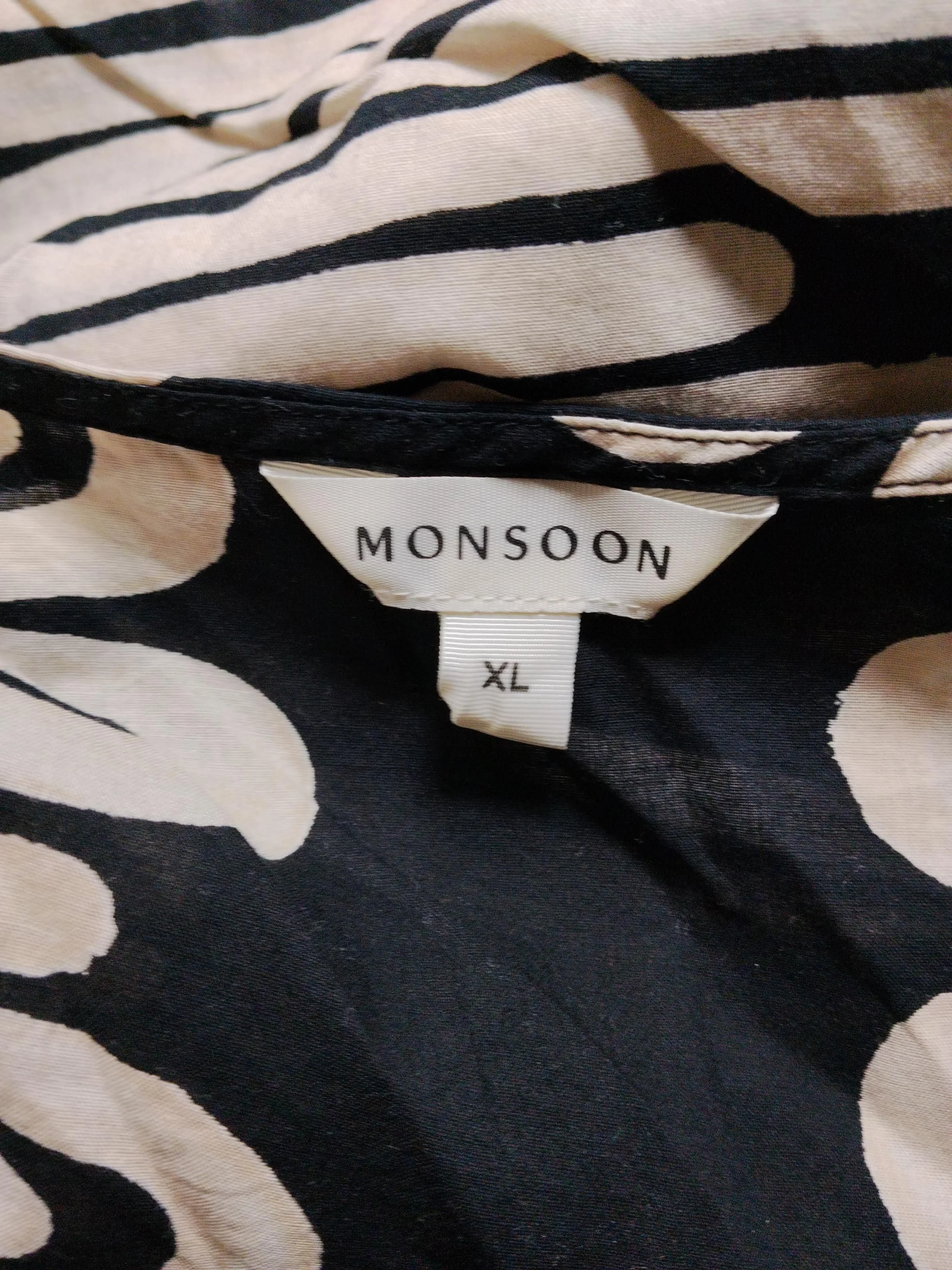 Monsoon Wrap Midi Dress XL in Black - Image 5