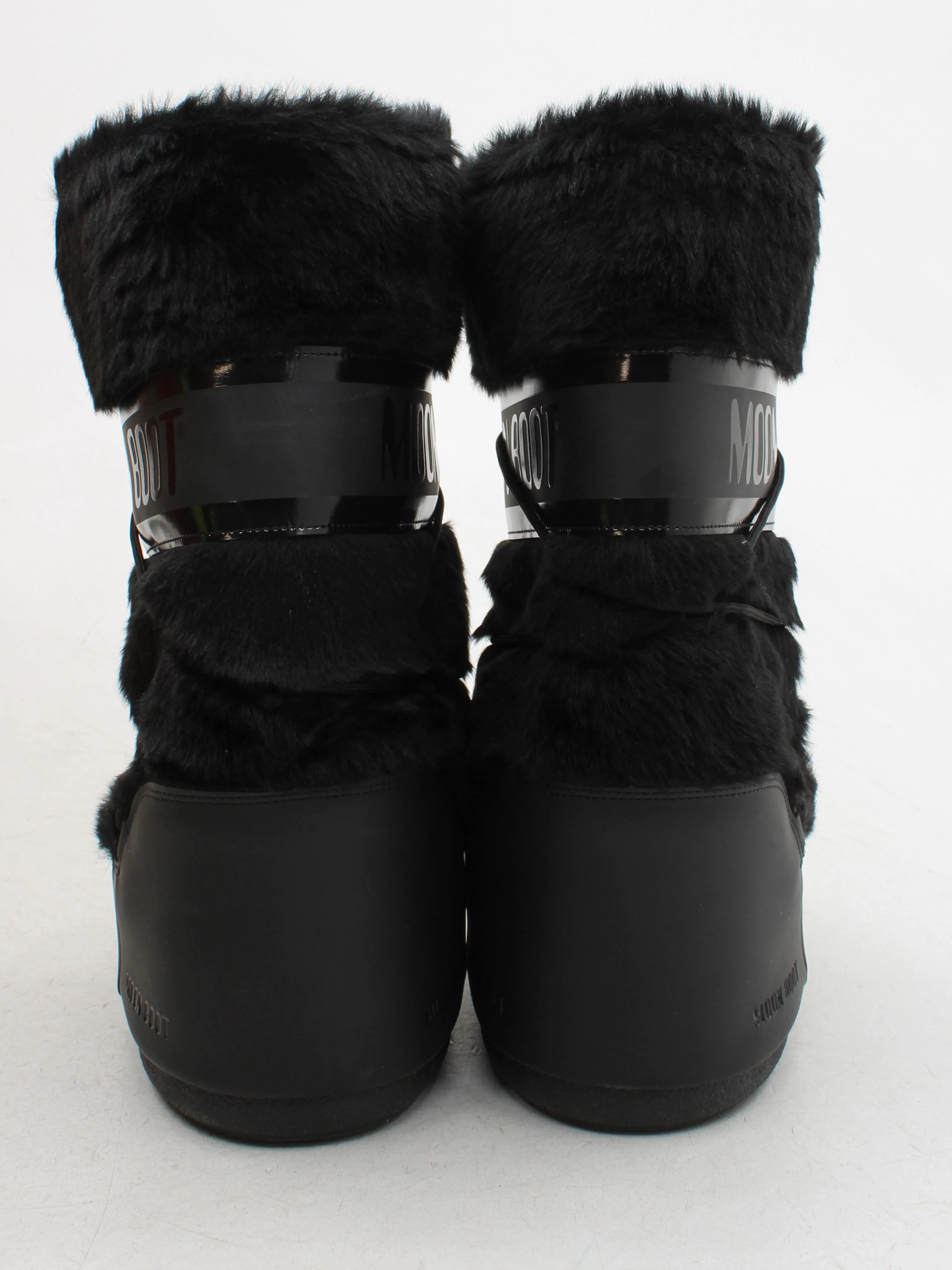 Moon Boot Women's Boots UK 8 Black 100% Faux Fur Platform - Image 3