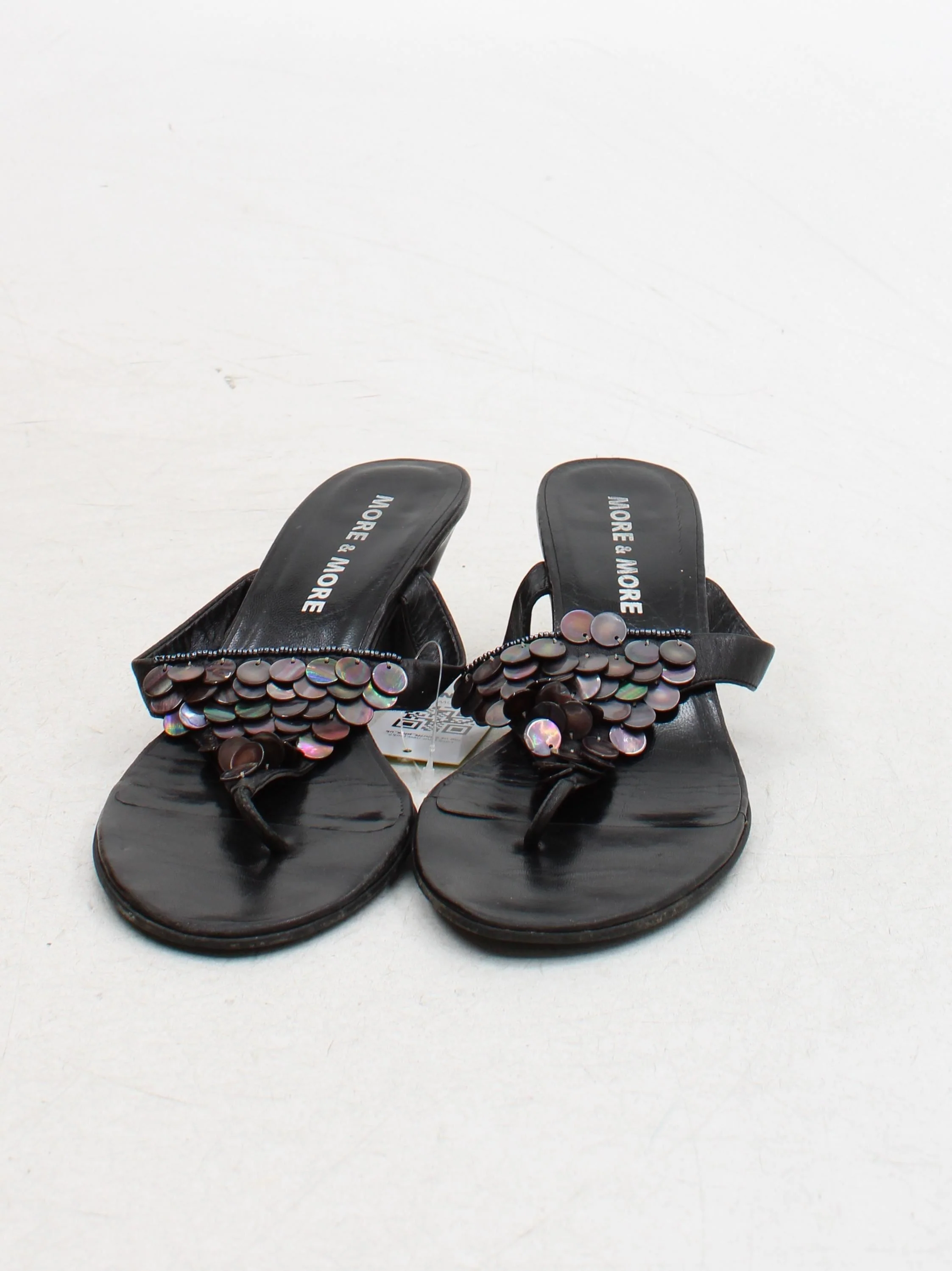 MORE & MORE Women's Heels UK 6 Black 100% Faux Leather Mule - Image 2