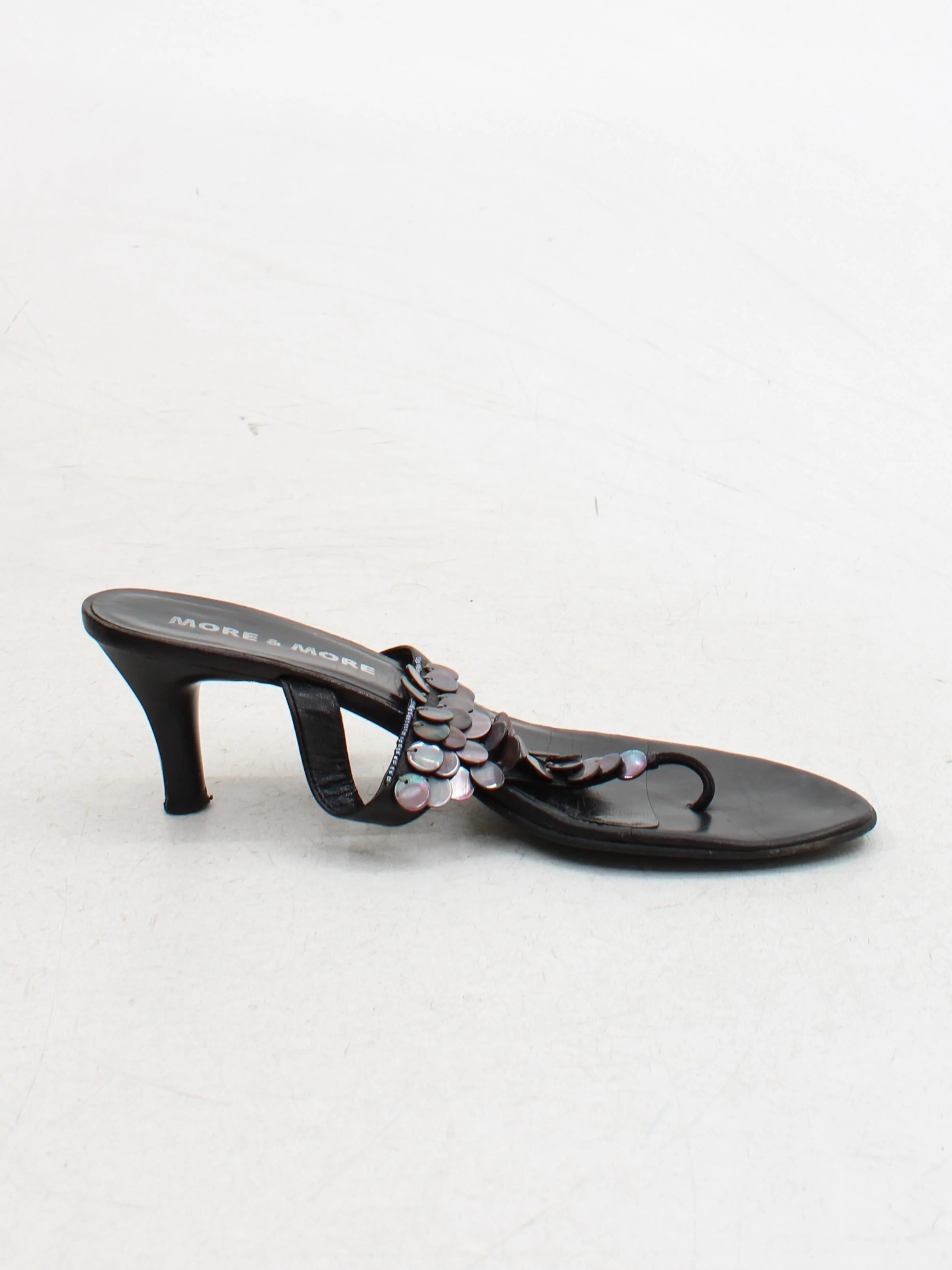 MORE & MORE Women's Heels UK 6 Black 100% Faux Leather Mule - Image 5