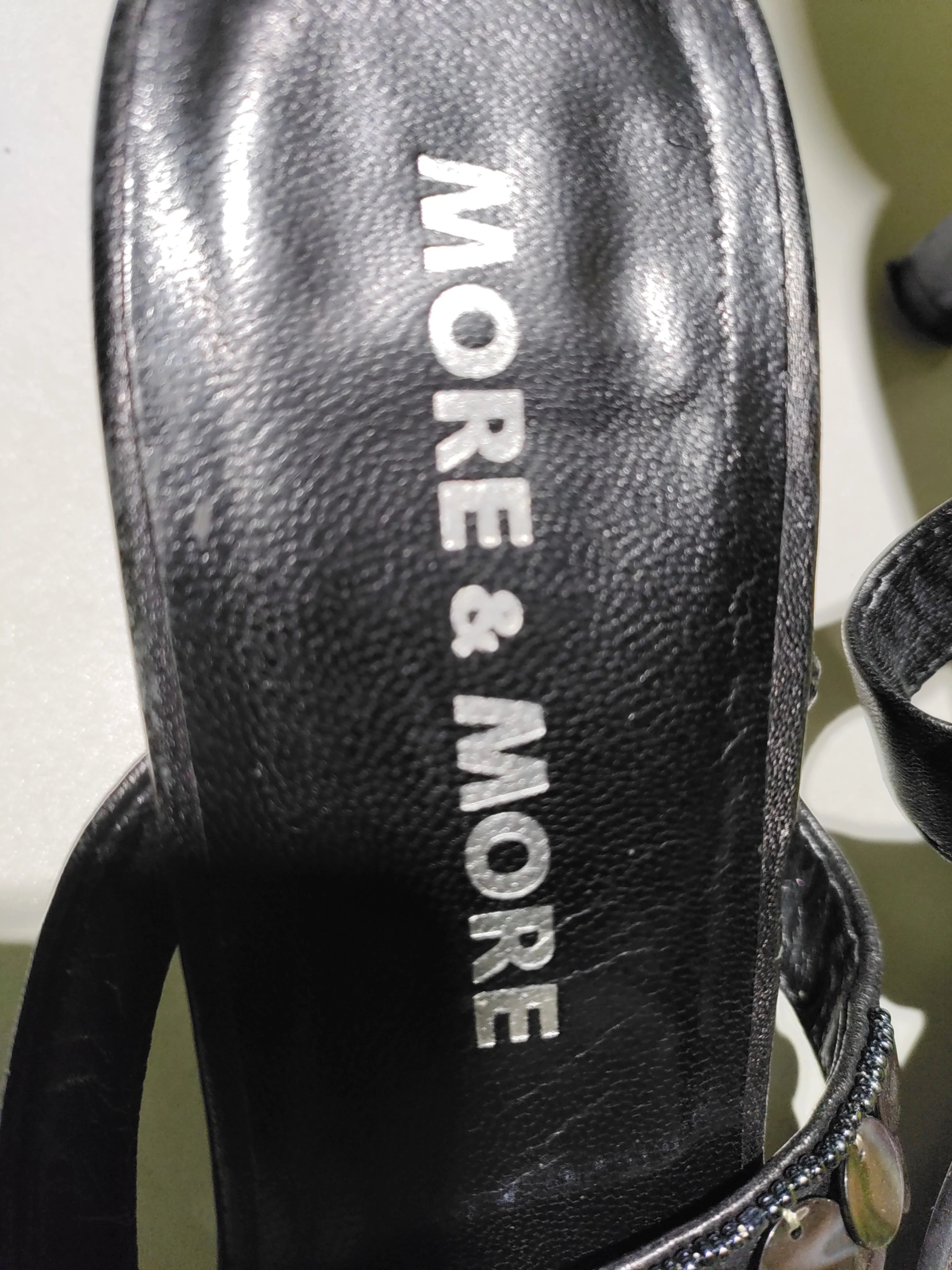 MORE & MORE Women's Heels UK 6 Black 100% Faux Leather Mule - Image 8