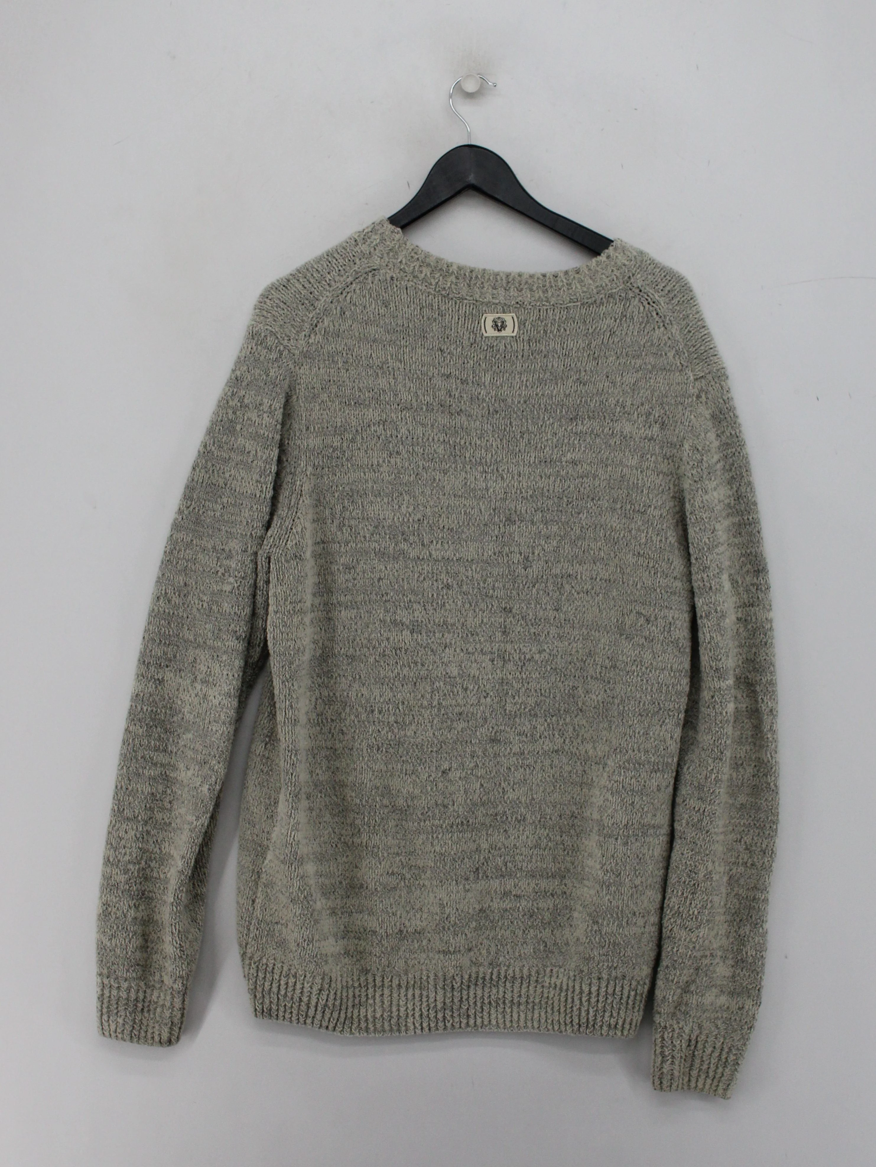 Mos Mosh Men's Jumper L Grey Cotton with Polyester, Polyamide Pullover - Image 2