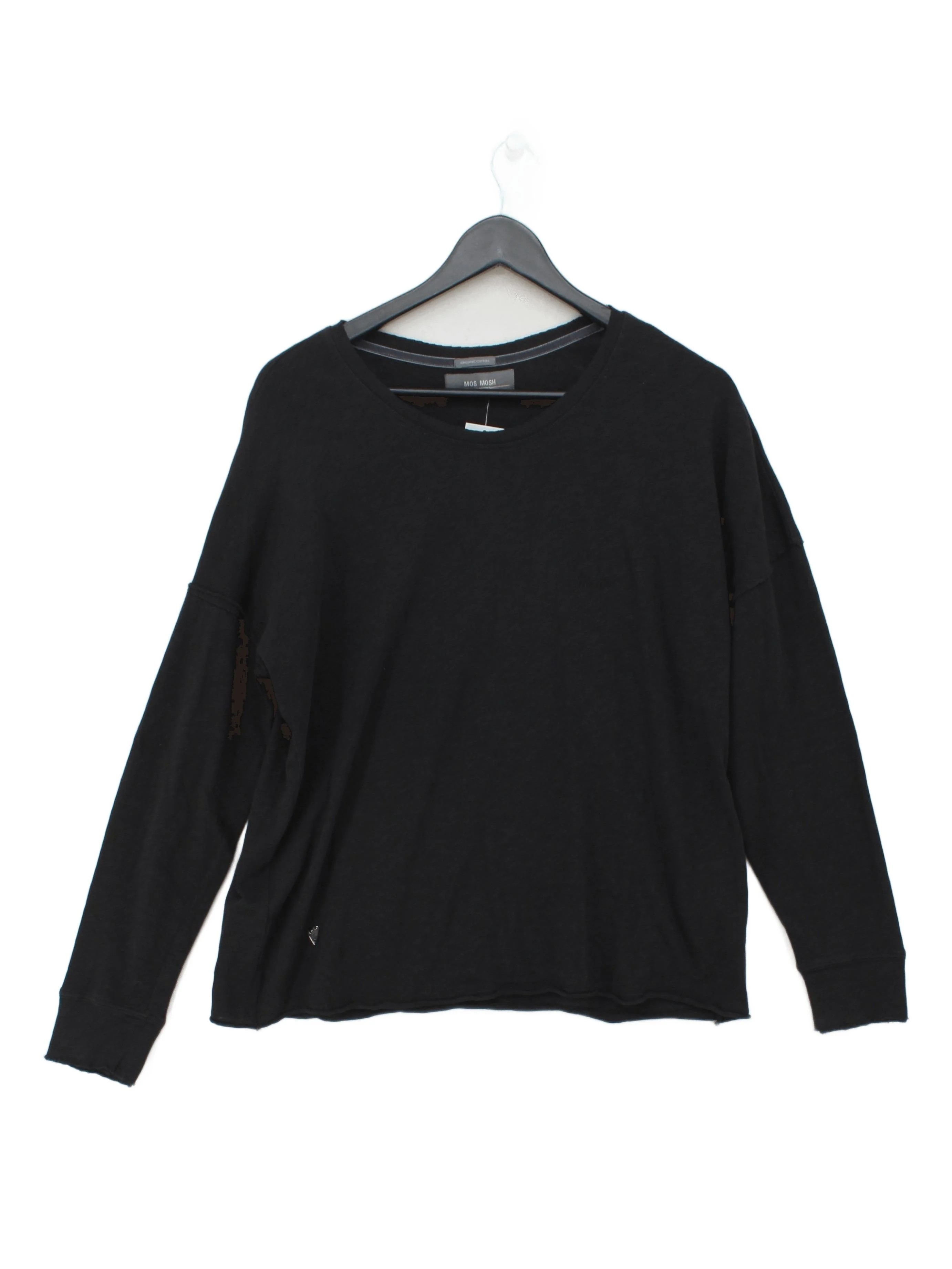 Mos Mosh Women's T-Shirt M Black 100% Cotton Short Sleeve Crew Neck Basic