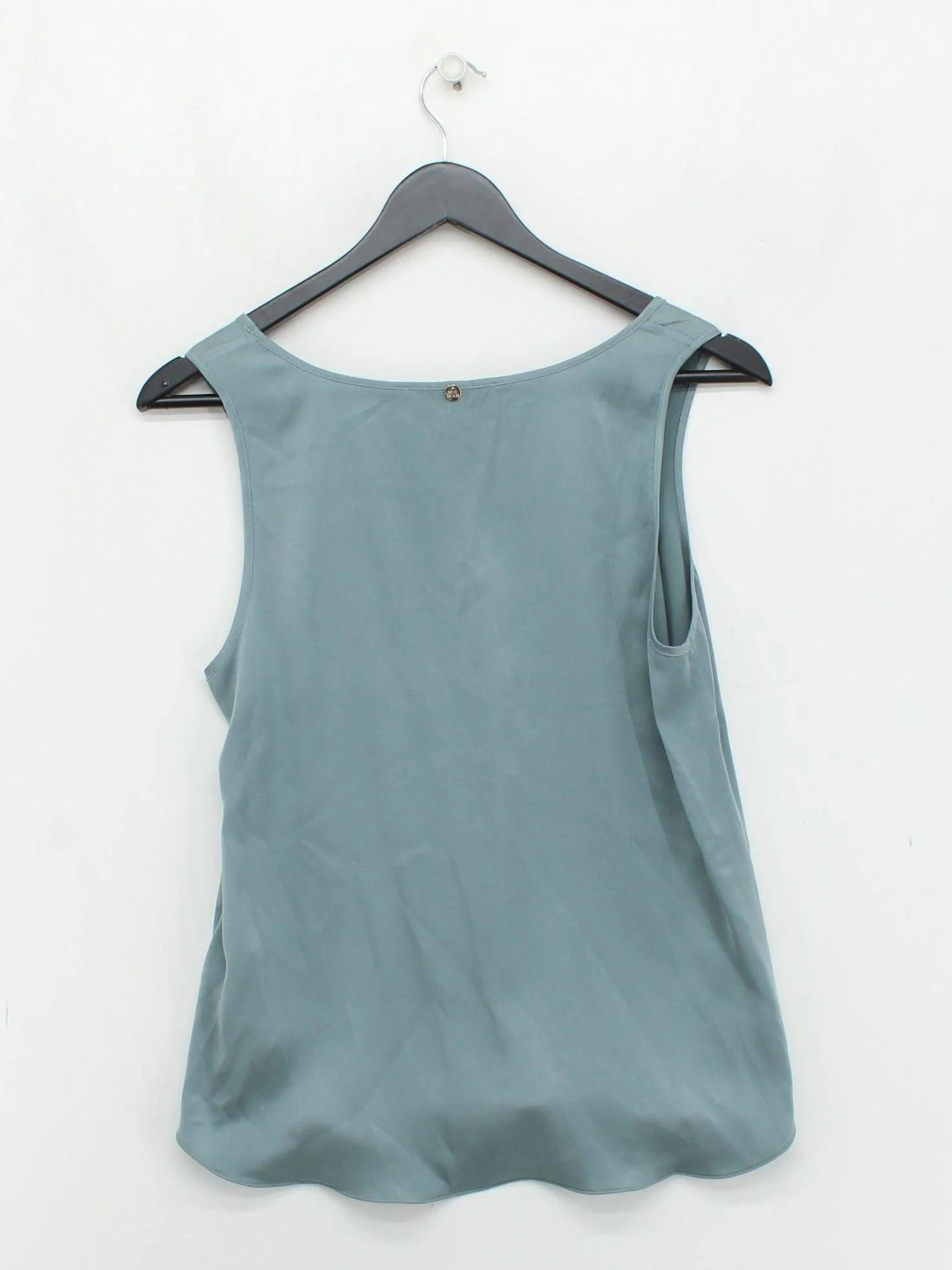 Mos Mosh Women's T-Shirt S Blue Silk with Elastane Sleeveless Round Neck Basic - Image 2