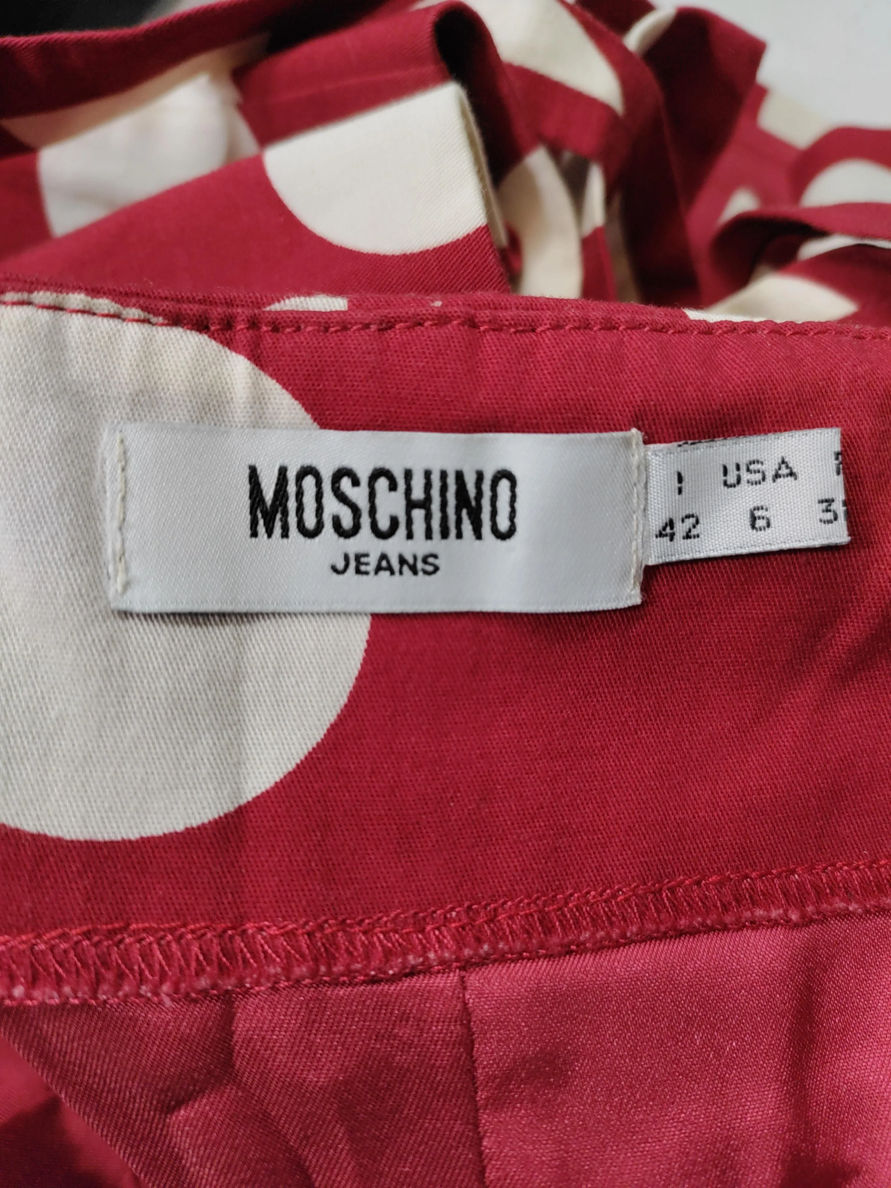 Moschino Bodycon Mini Dress UK10 in Red - Image 6