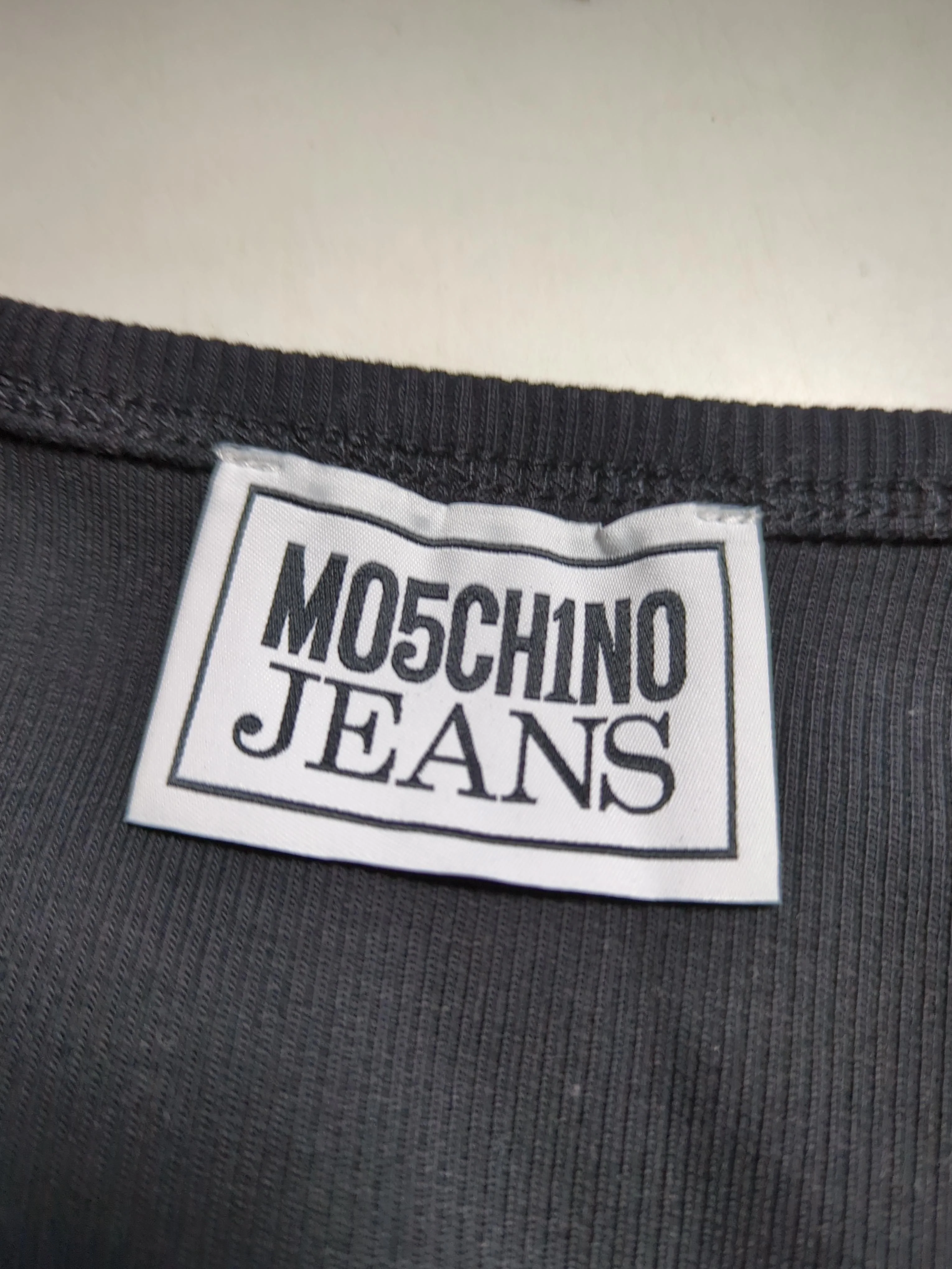 MOSCHINO JEANS Women's T-Shirt M Black Cotton with Elastane Basic - Image 5