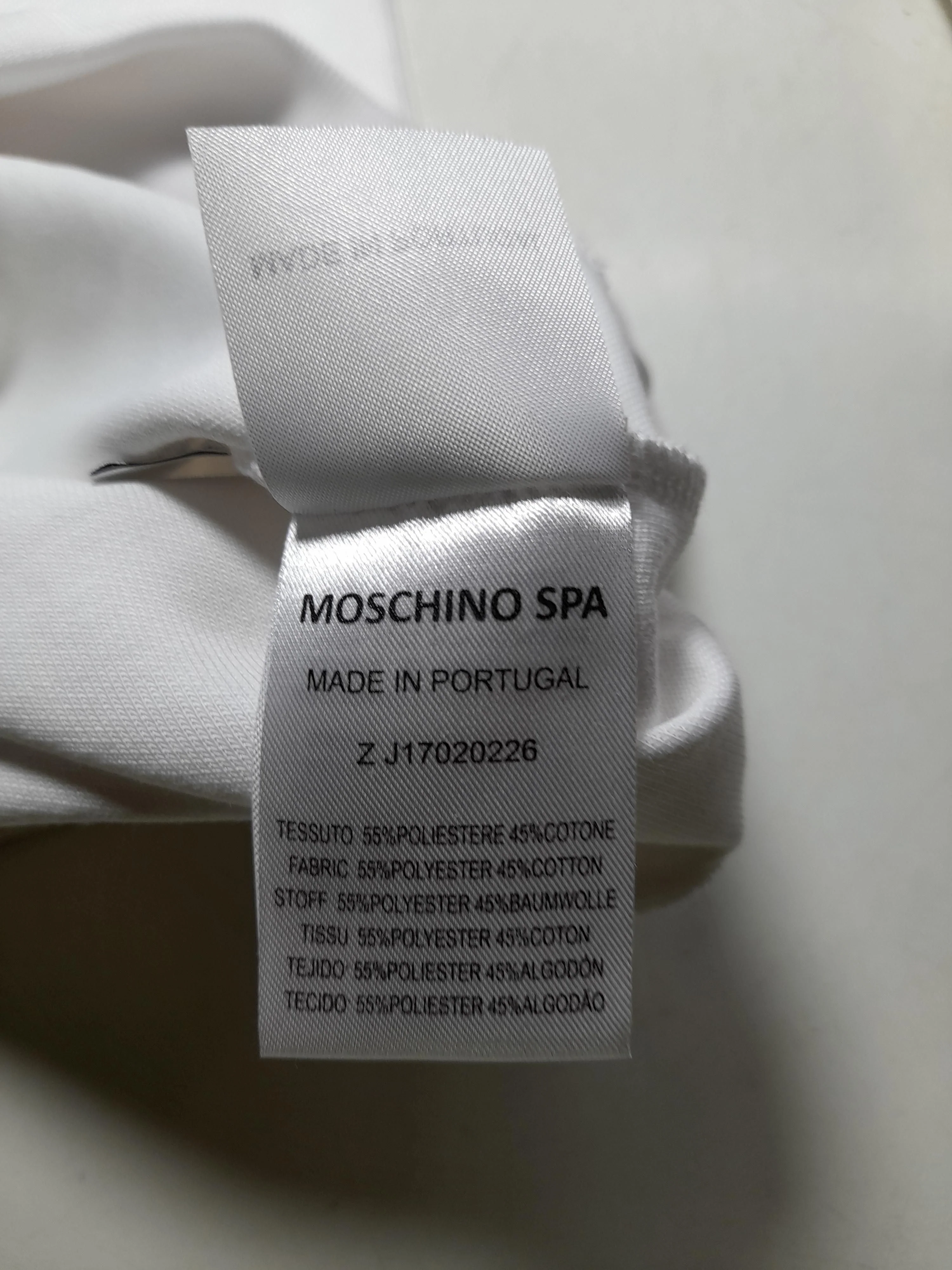 Moschino Men's Hoodie L White Graphic Polyester with Cotton Pullover - Image 8