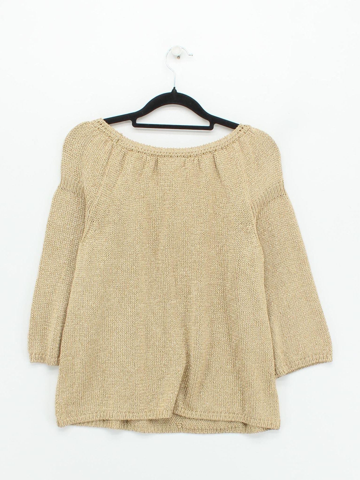 Moschino Women's Jumper UK 14 Gold Acetate with Polyester, Polyamide Pullover - Image 2