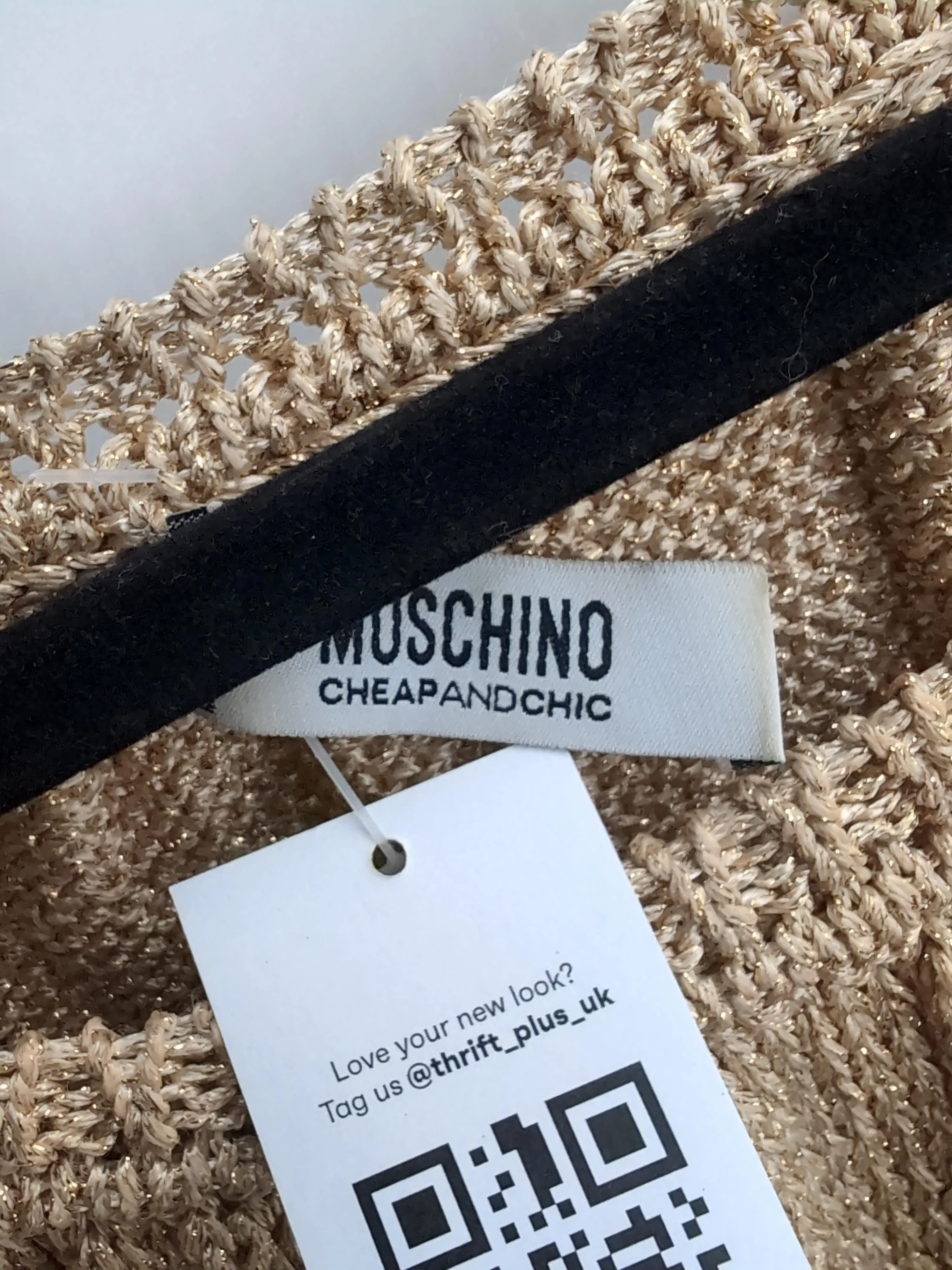 Moschino Women's Jumper UK 14 Gold Acetate with Polyester, Polyamide Pullover - Image 7
