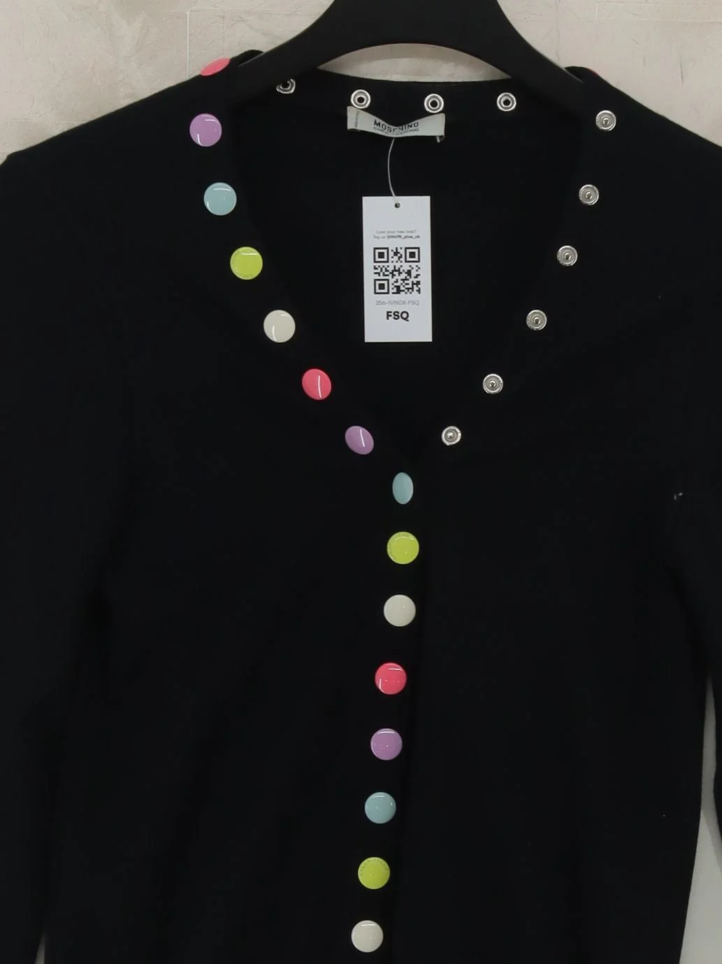 Moshchino Cheap And Chic Women's Cardigan M Black 100% Other V-Neck Cardigan - Image 3