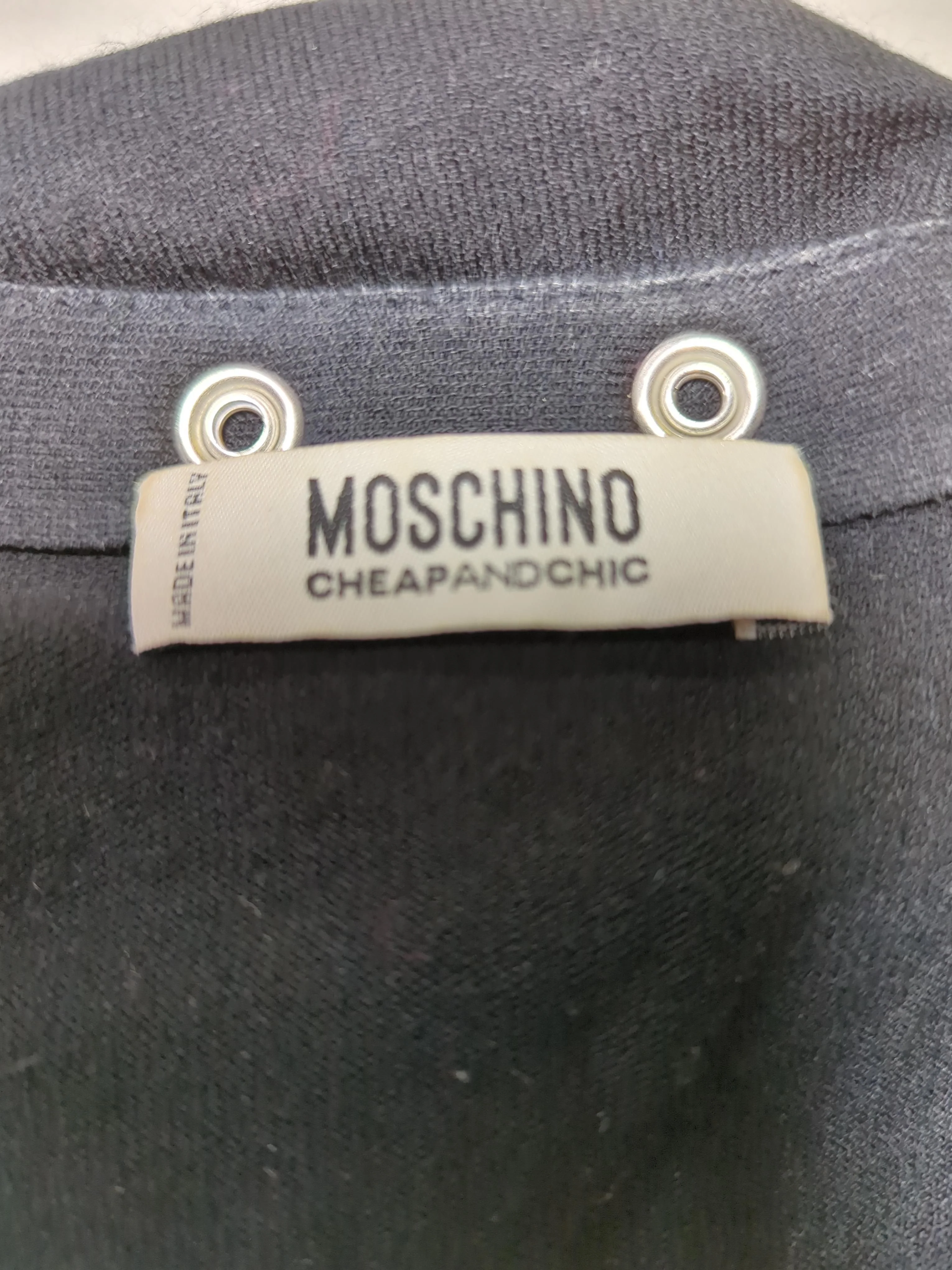 Moshchino Cheap And Chic Women's Cardigan M Black 100% Other V-Neck Cardigan - Image 5
