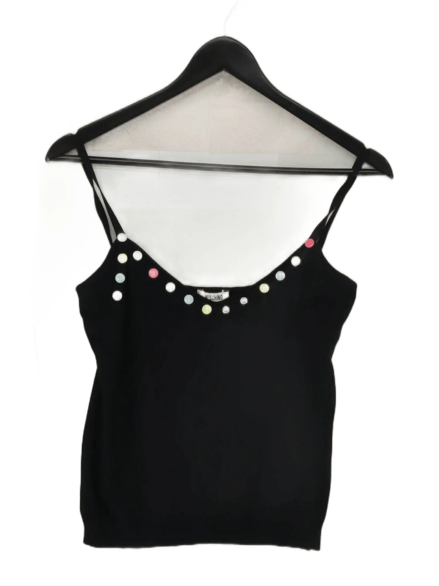 Moshchino Cheap And Chic Women's T-Shirt UK 14 Black Rayon