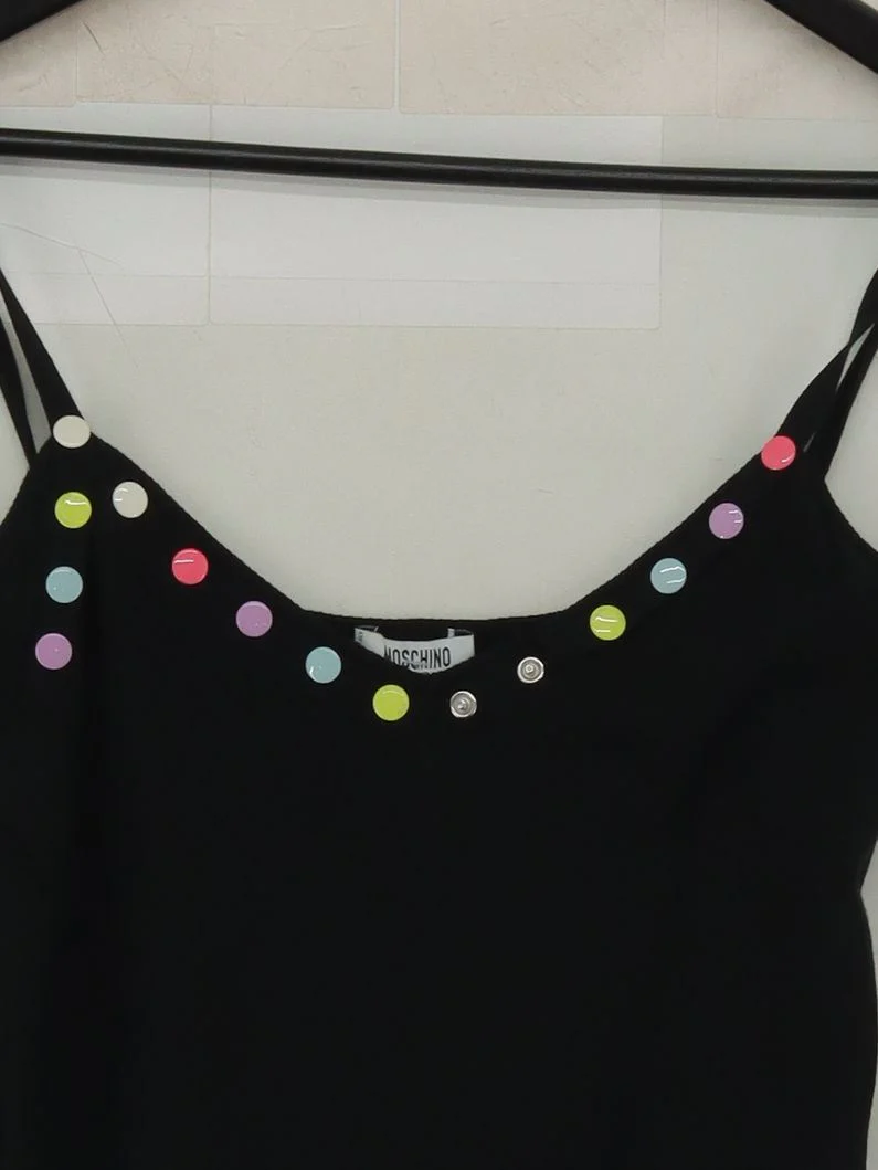 Moshchino Cheap And Chic Women's T-Shirt UK 14 Black Rayon - Image 3