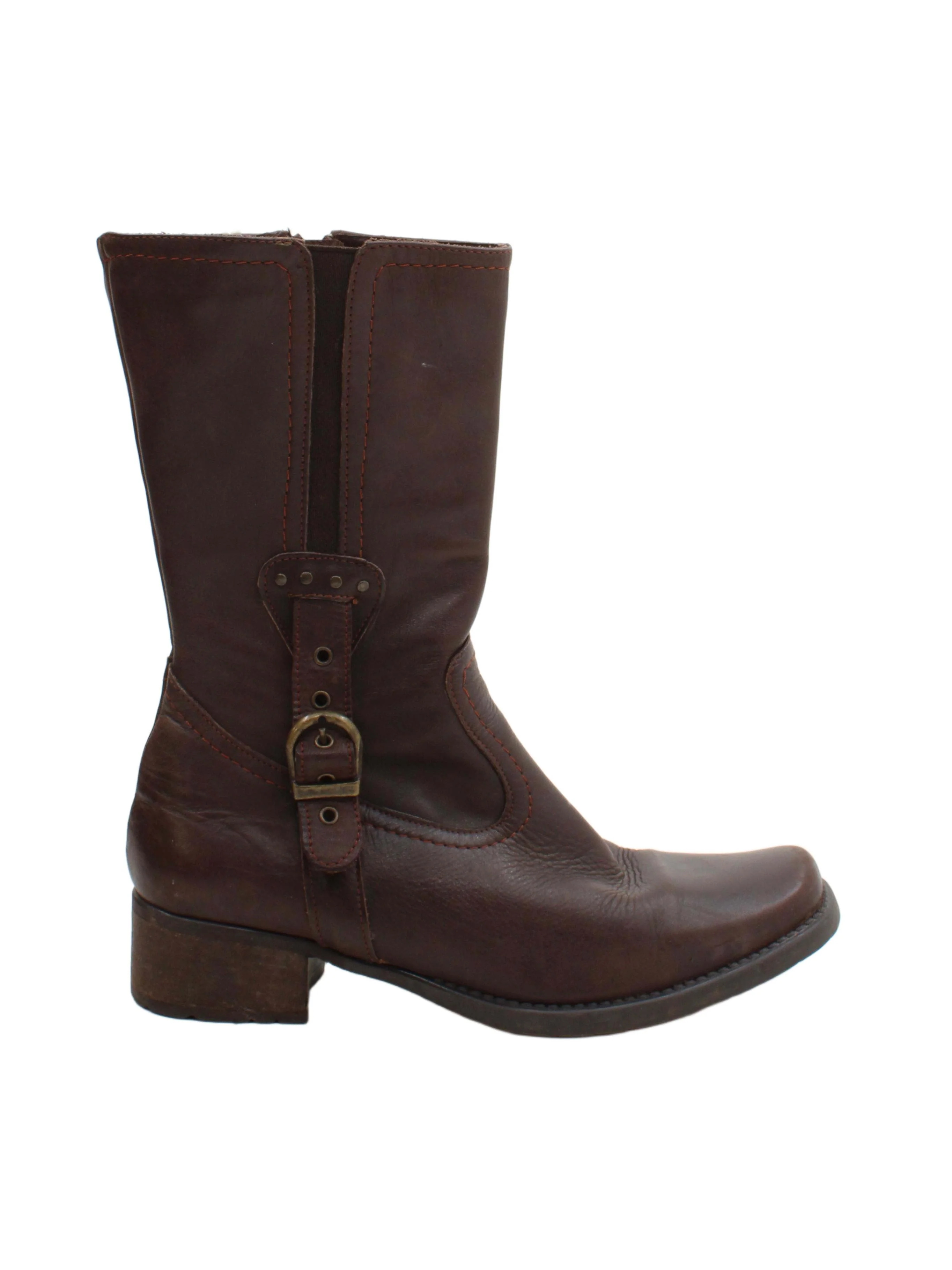 Moshulu Women's Boots UK 6.5 Brown 100% Leather Combat