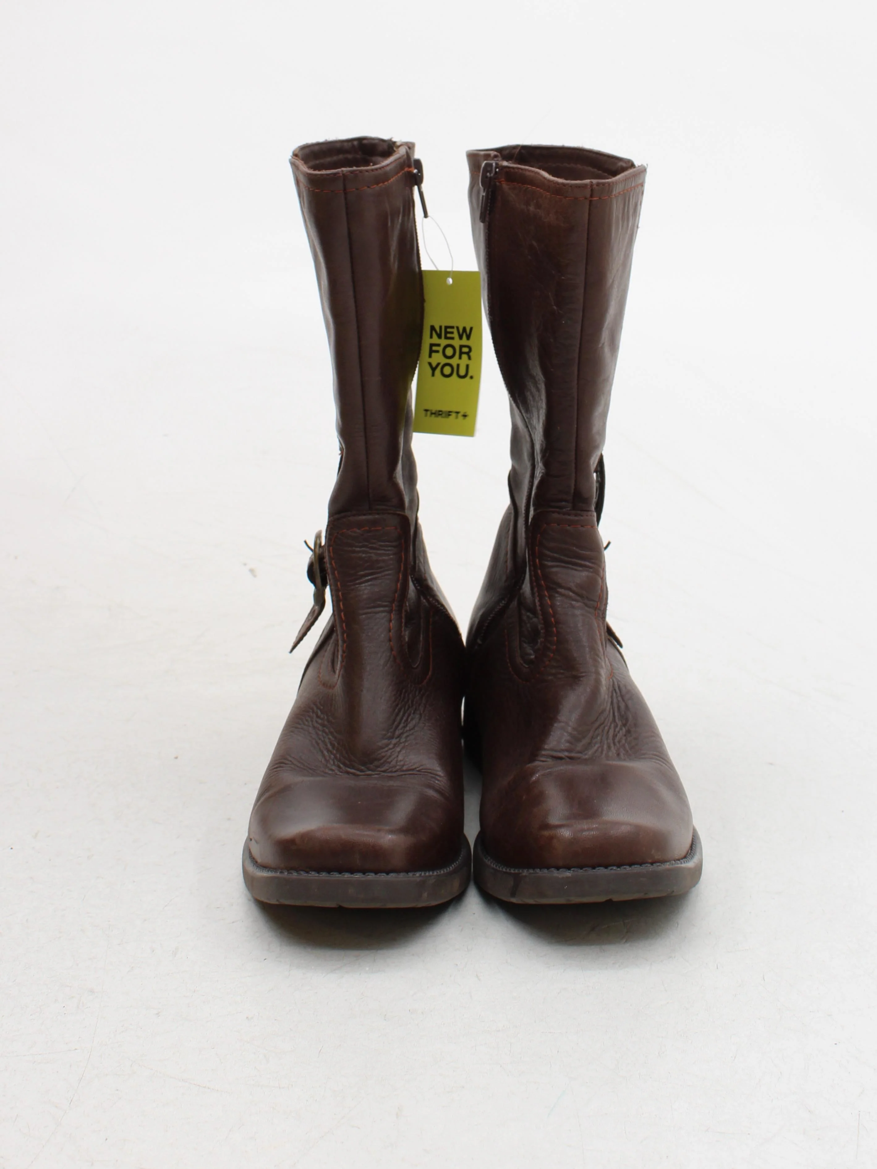 Moshulu Women's Boots UK 6.5 Brown 100% Leather Combat - Image 2