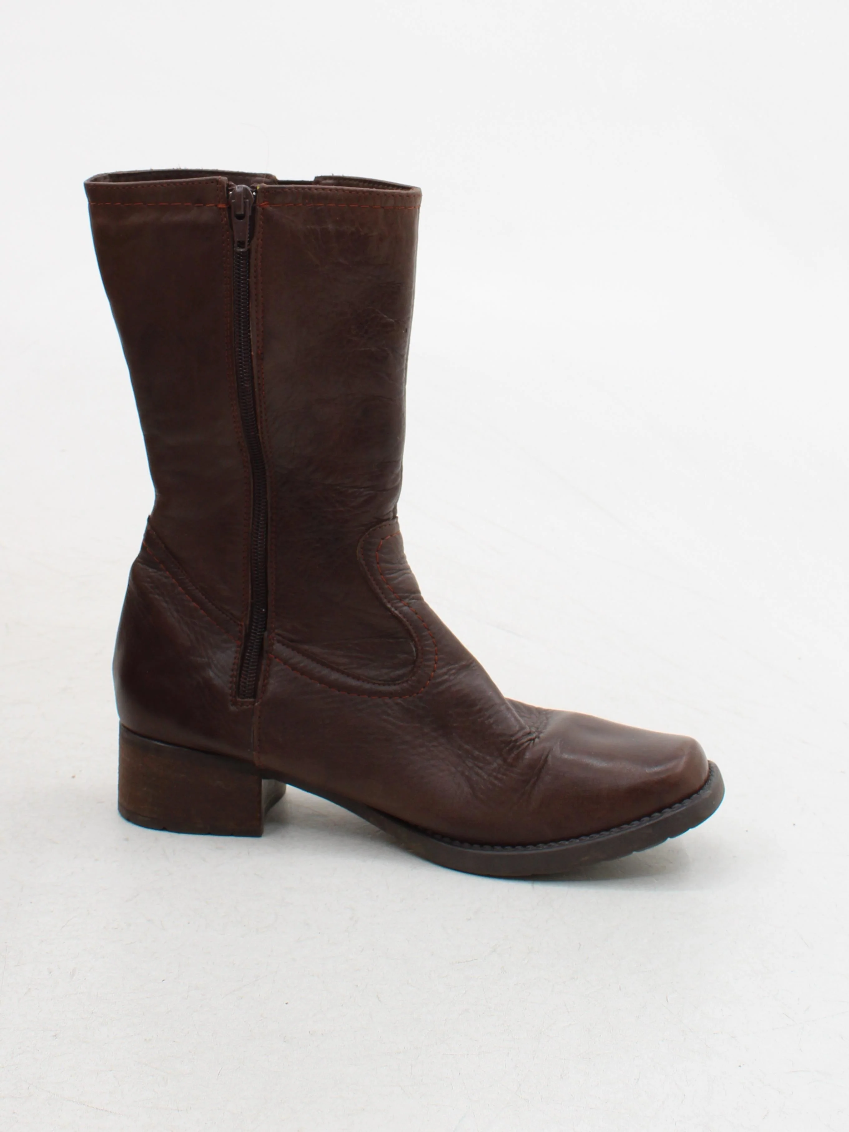Moshulu Women's Boots UK 6.5 Brown 100% Leather Combat - Image 5