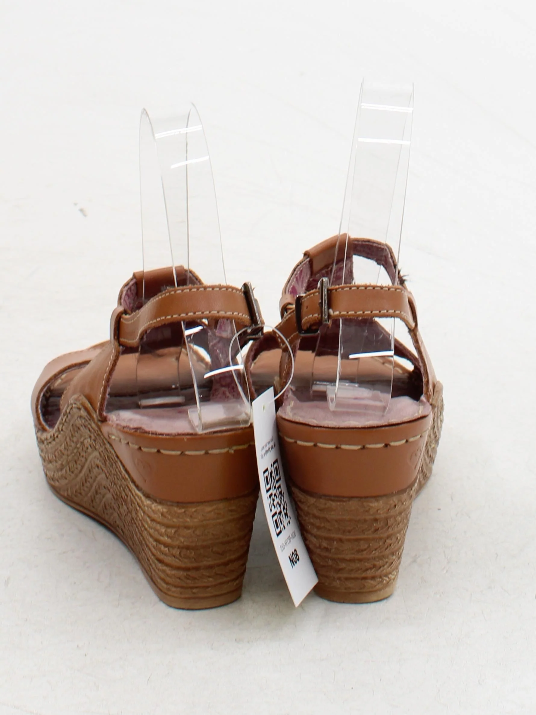 Moshulu Women's Sandals UK 4 Tan Floral 100% Leather Espadrille - Image 3