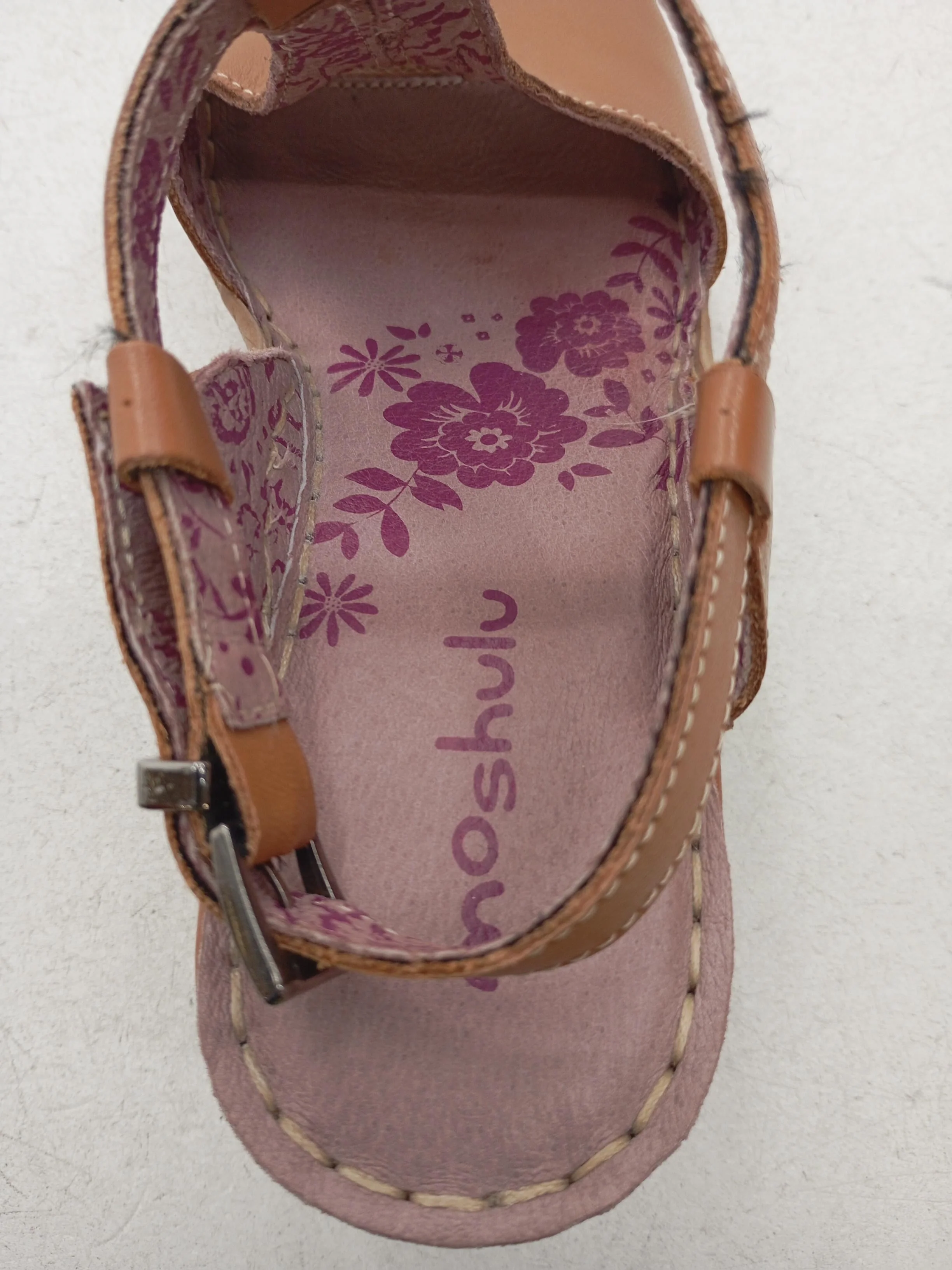 Moshulu Women's Sandals UK 4 Tan Floral 100% Leather Espadrille - Image 5