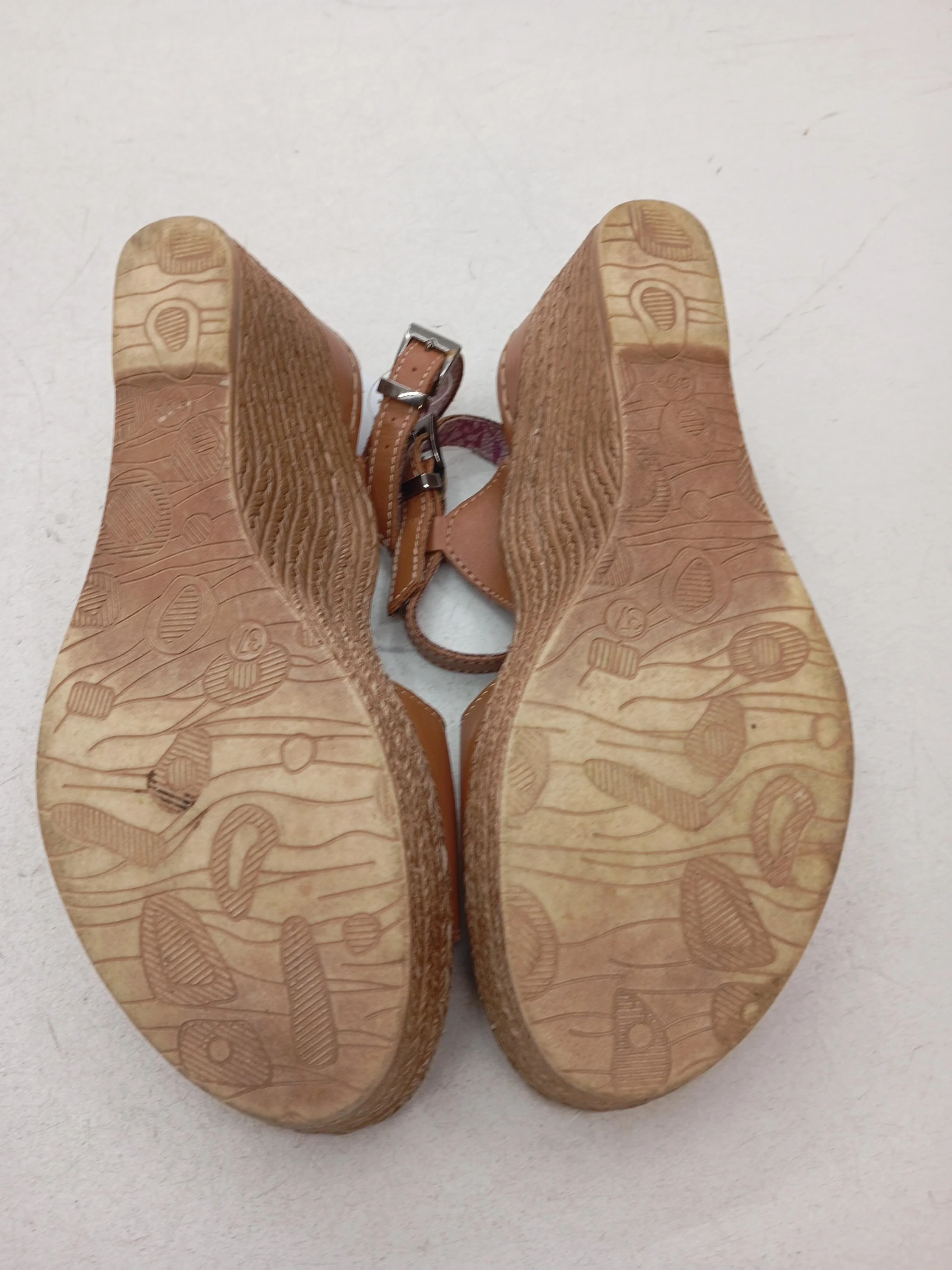 Moshulu Women's Sandals UK 4 Tan Floral 100% Leather Espadrille - Image 7