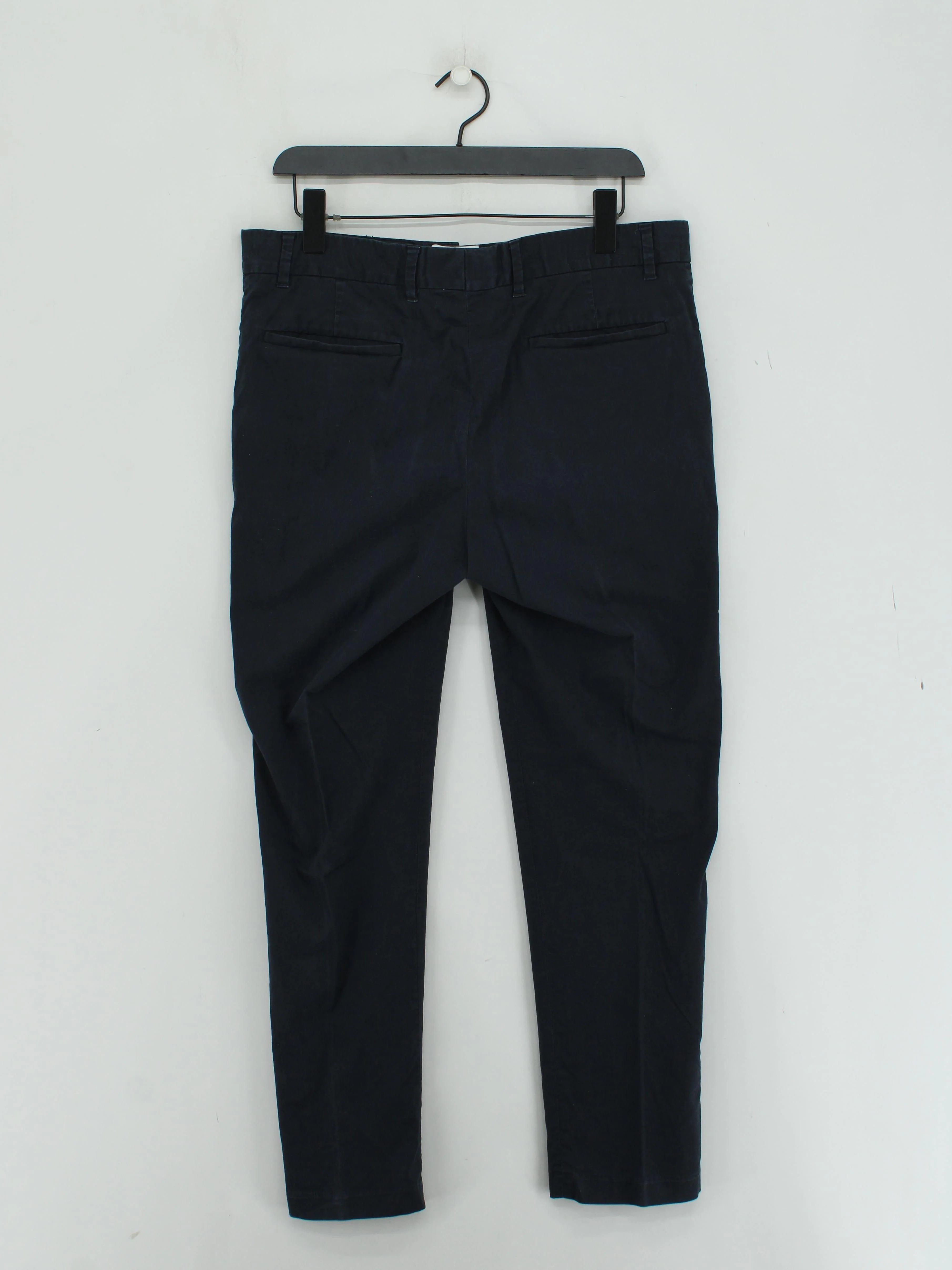 Moss Bros Men's Trousers S Blue Cotton with Lyocell Modal, Spandex Tapered Chino - Image 2