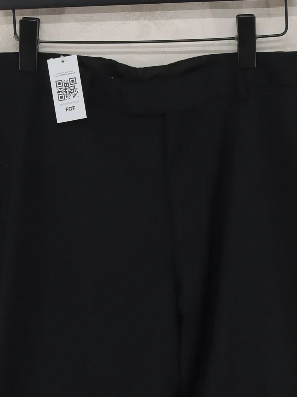 Moss Bros Men's Trousers W 36 in Black Wool with Polyester, Elastane Chino - Image 3