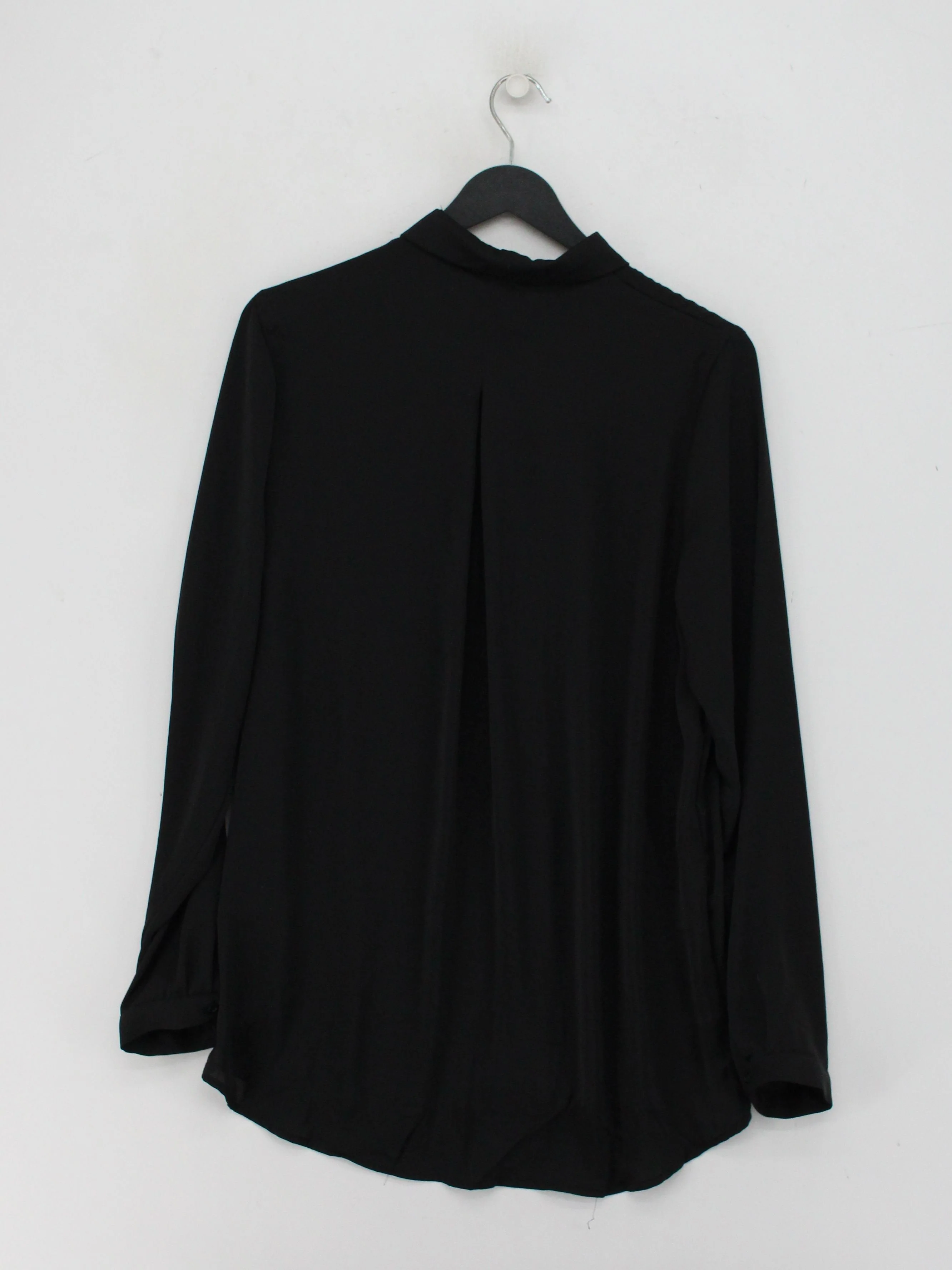 Moss Copenhagen Women's Shirt M Black 100% Polyester Long Sleeve Collared Basic - Image 2
