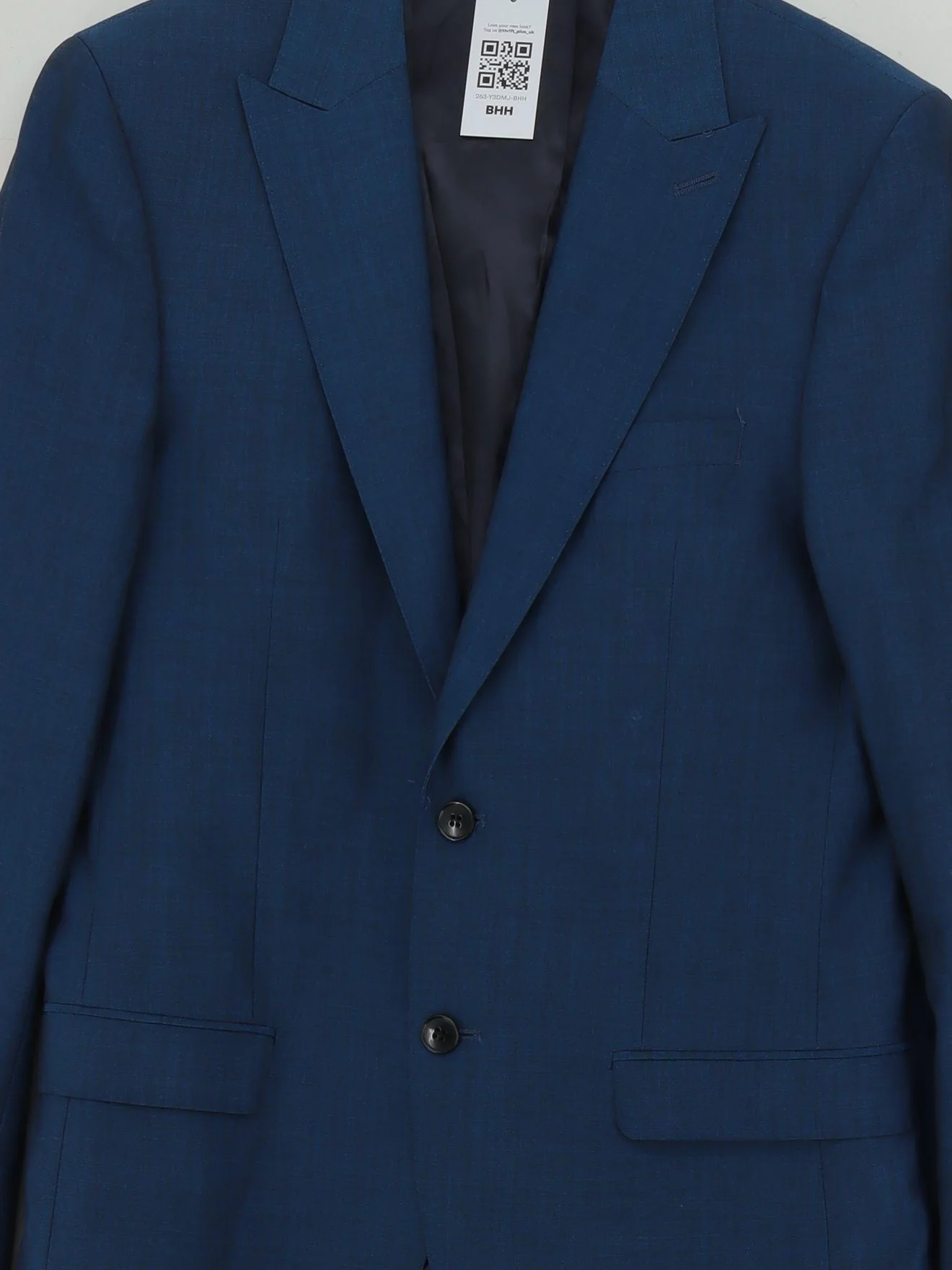 Moss London Men's Two Piece Suit Chest: 38 in Blue Polyester with Wool 2 Piece - Image 3