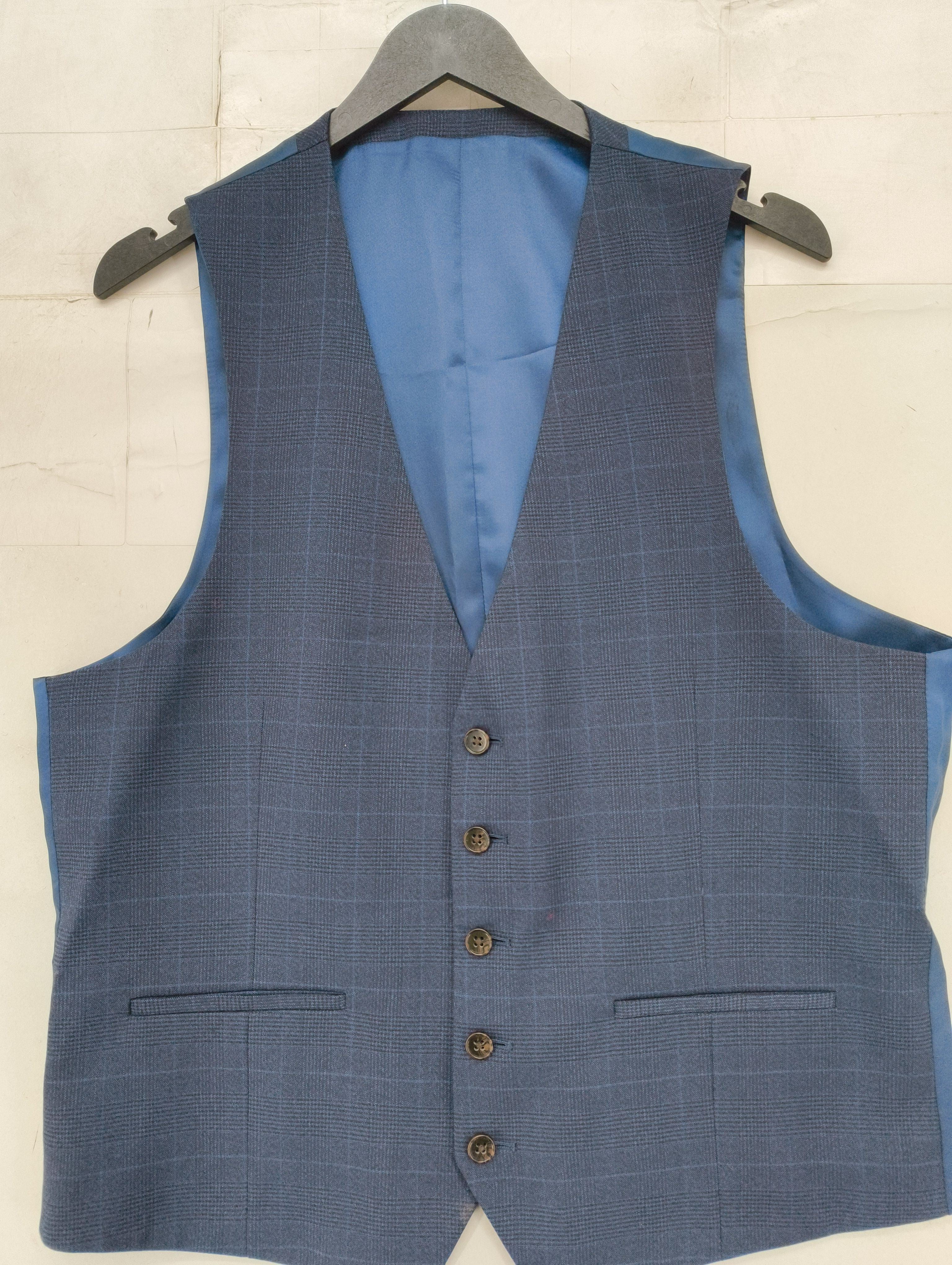 Moss London Men's Two Piece Suit Chest: 42 in Blue Polyester - Image 9