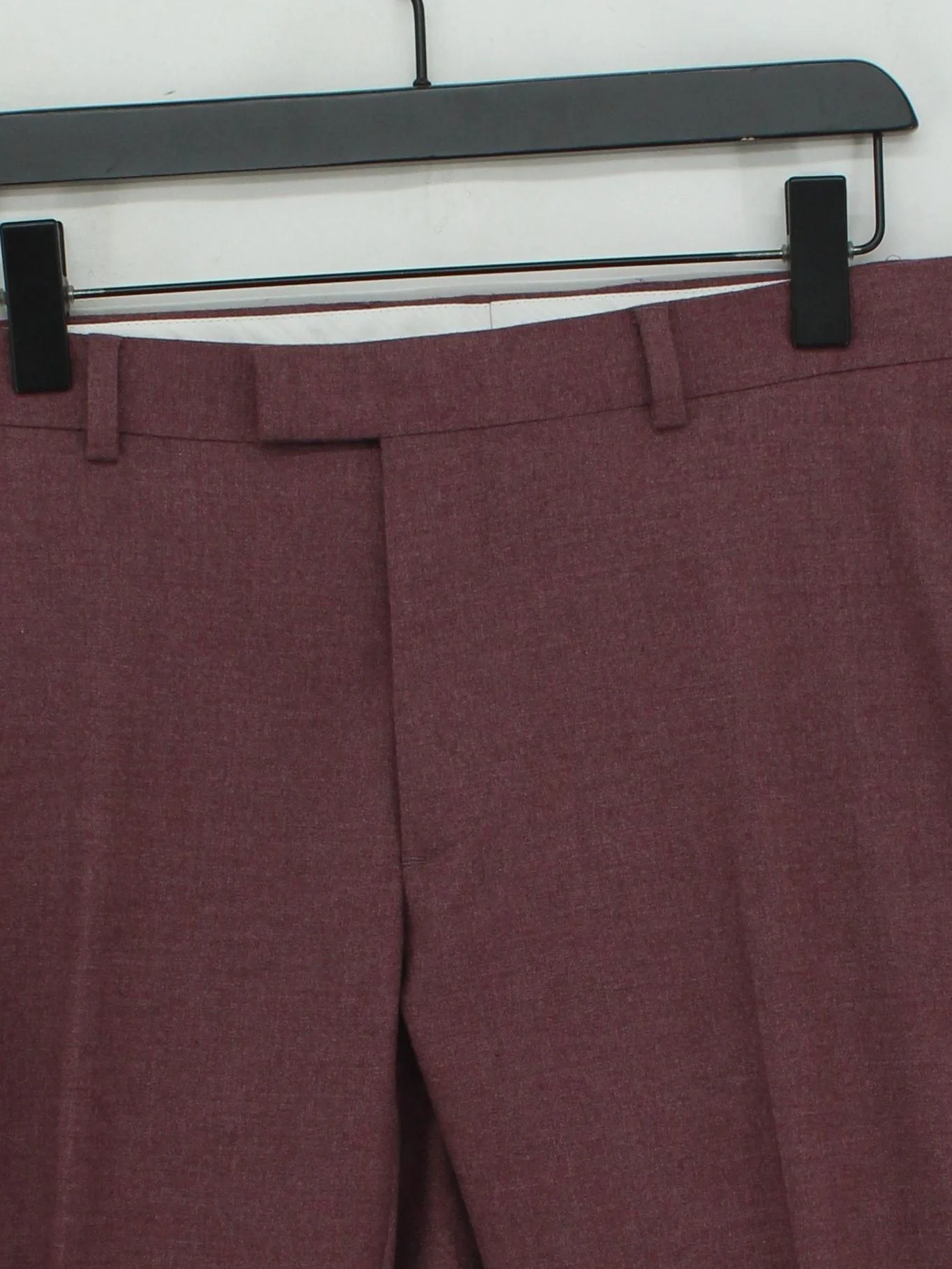 Moss Men's Trousers W 36 in Red Polyester with Viscose, Elastane Skinny Chino - Image 3