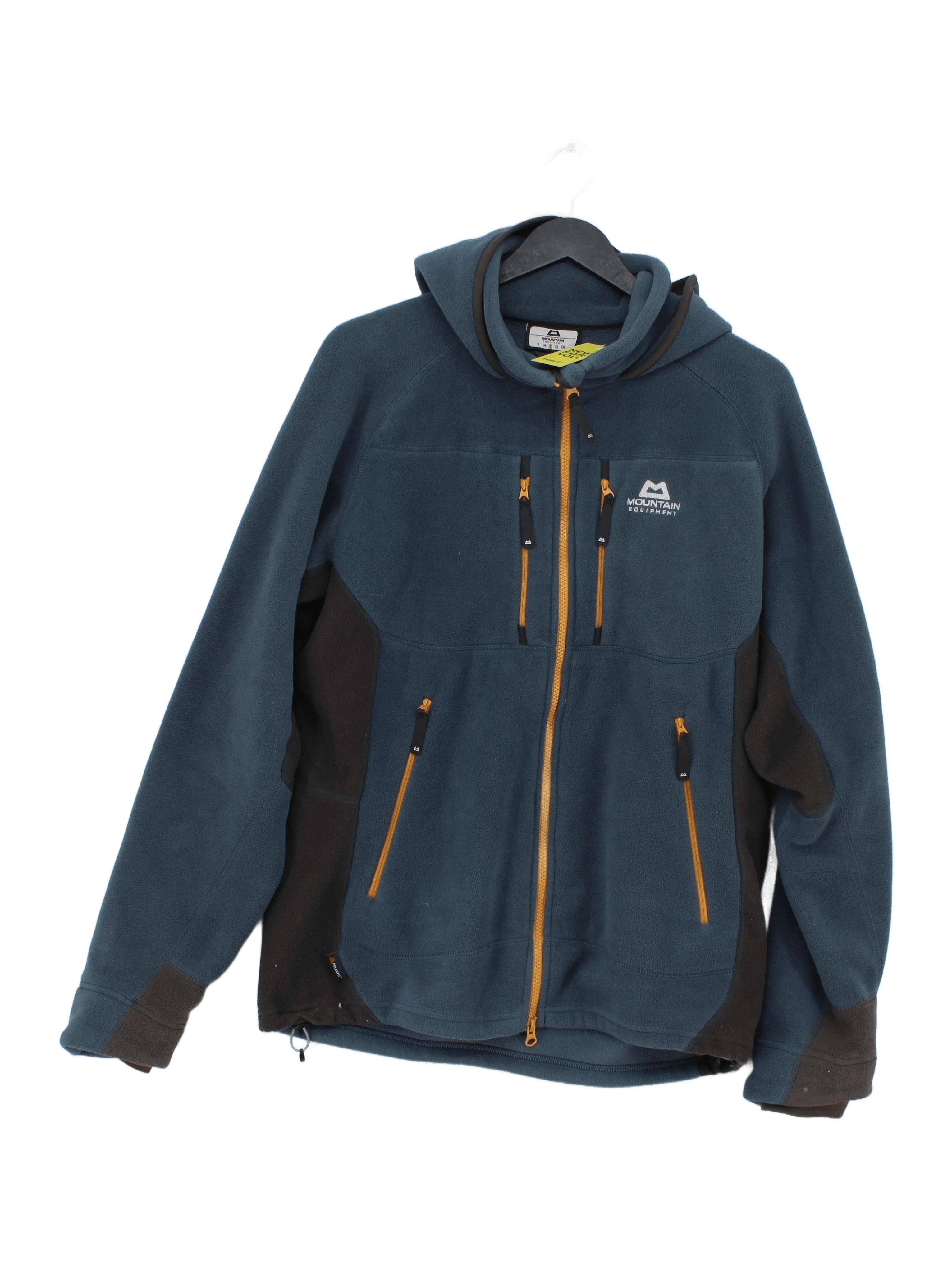 Mountain Equipment Men's Hoodie L Blue Polyester with Spandex Pullover
